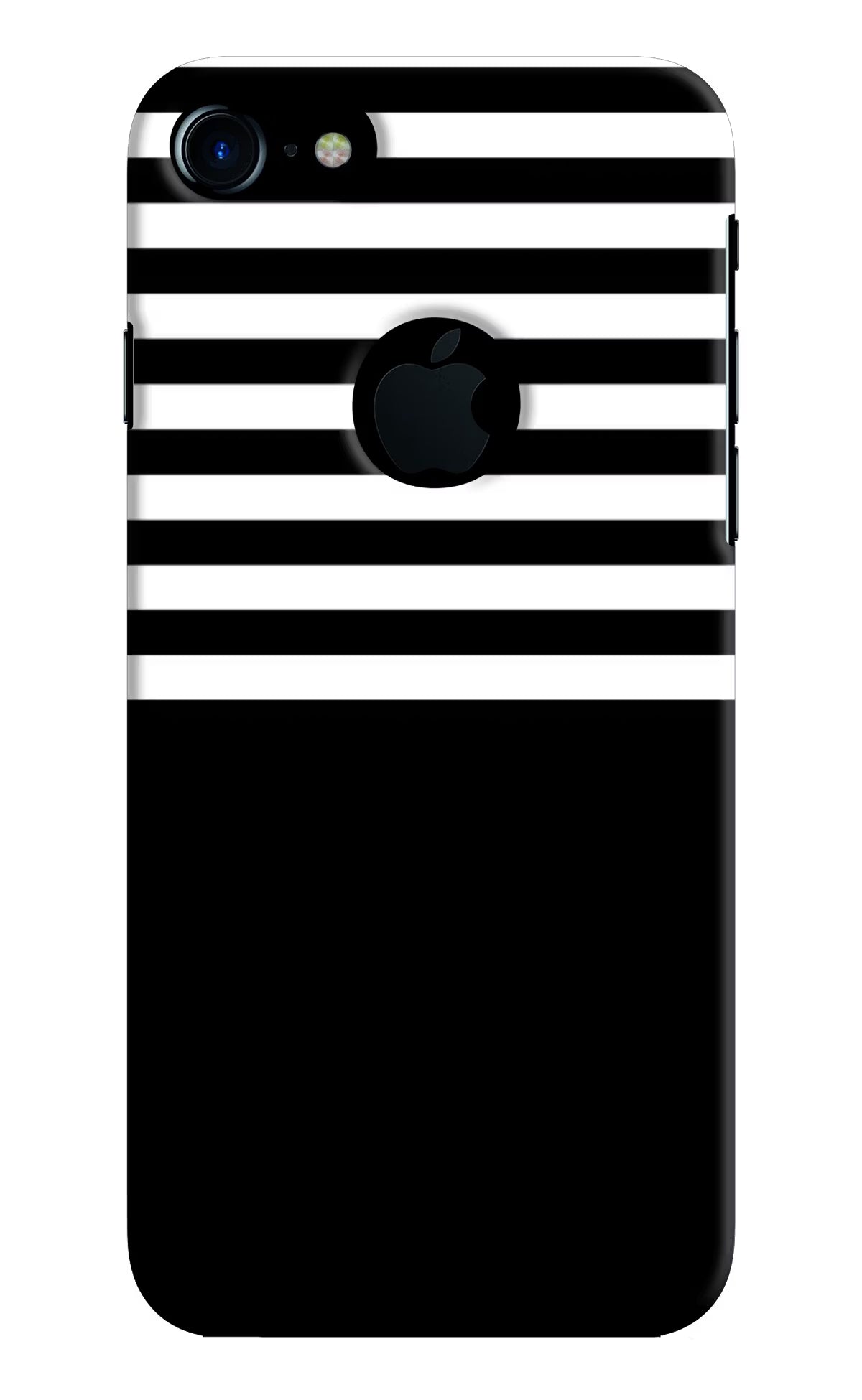 Black and White Print iPhone 7 Logocut Back Cover - Black and White Print iPhone 7 Logocut Hard Case Back Cover by Casekaro Black and White Print iPhone 7 Logocut Hard Case Back Cover by Casekaro
