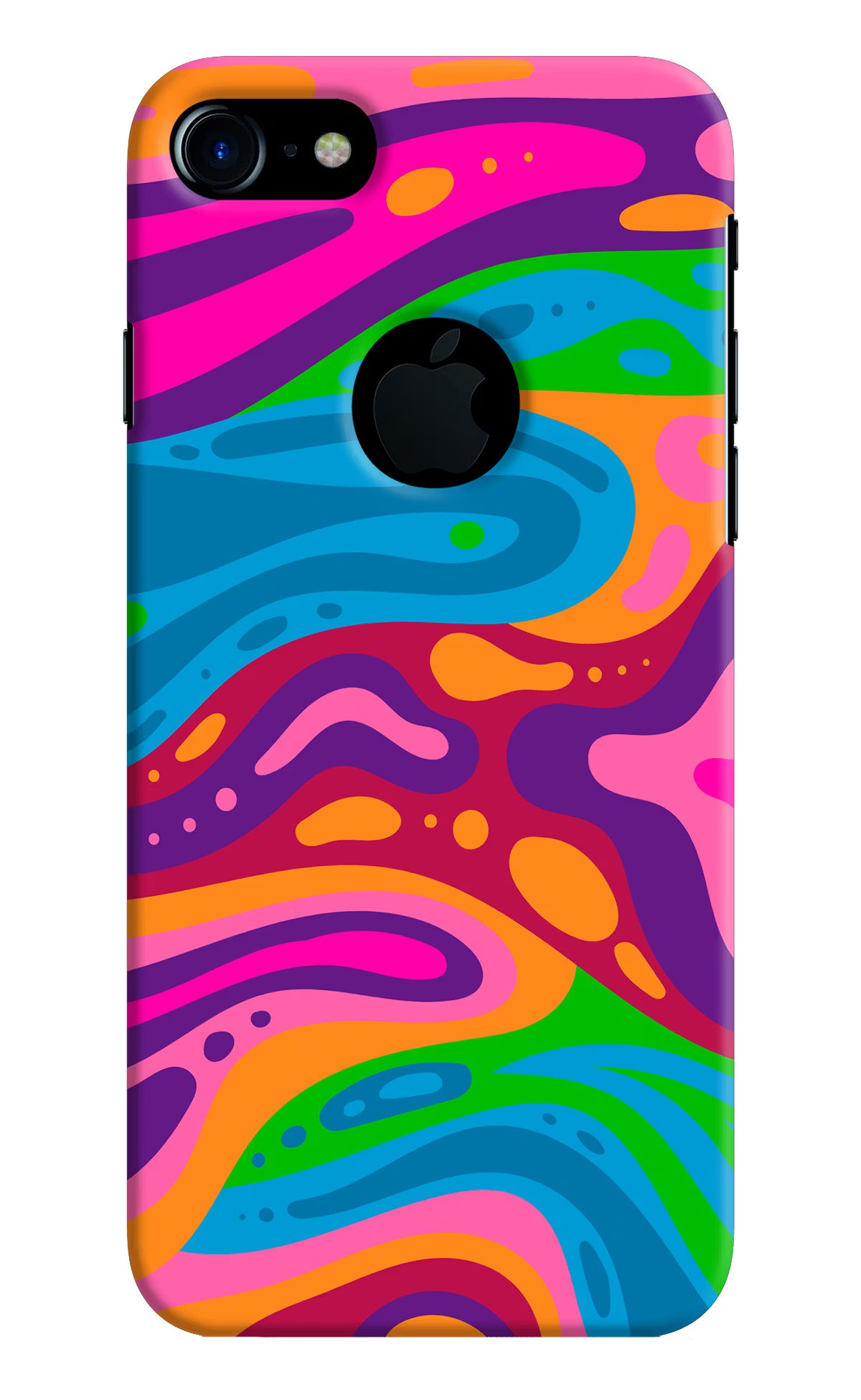 Trippy Pattern iPhone 7 Logocut Back Cover - Trippy Pattern iPhone 7 Logocut Hard Case Back Cover by Casekaro Trippy Pattern iPhone 7 Logocut Hard Case Back Cover by Casekaro