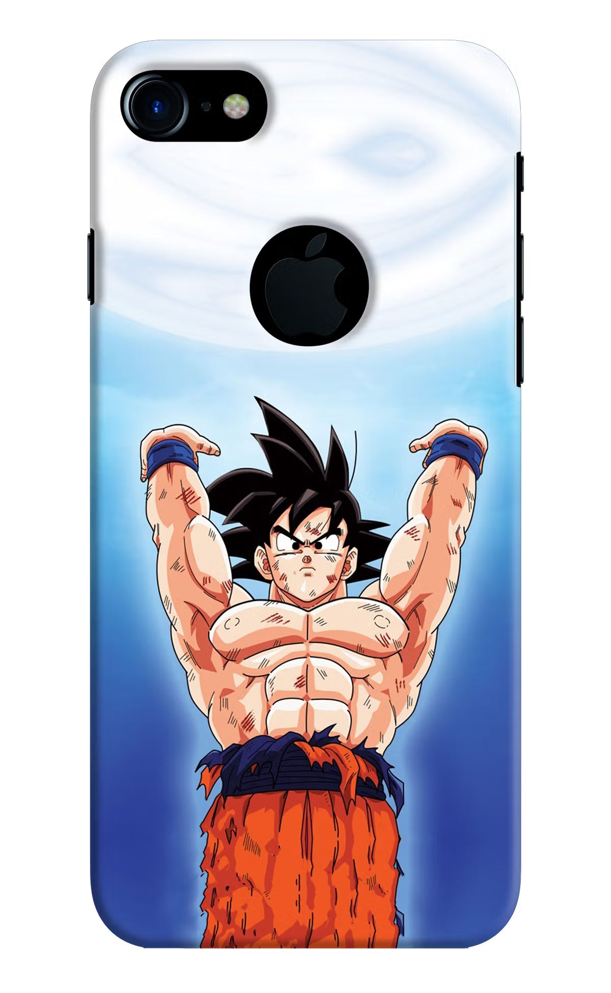 Goku Power iPhone 7 Logocut Back Cover - Goku Power iPhone 7 Logocut Hard Case Back Cover by Casekaro Goku Power iPhone 7 Logocut Hard Case Back Cover by Casekaro