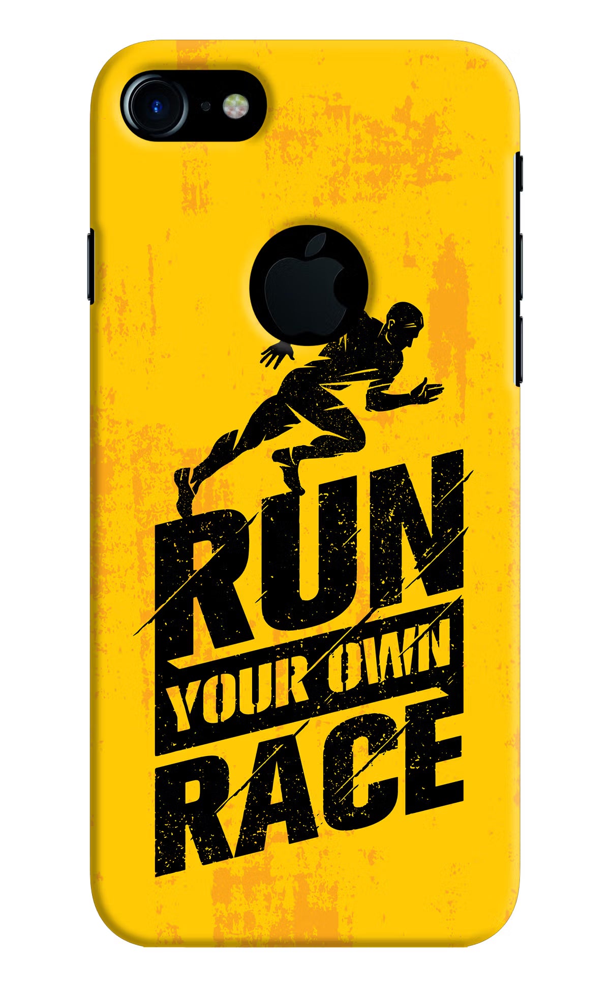 Run Your Own Race iPhone 7 Logocut Back Cover - Run Your Own Race iPhone 7 Logocut Hard Case Back Cover by Casekaro Run Your Own Race iPhone 7 Logocut Hard Case Back Cover by Casekaro