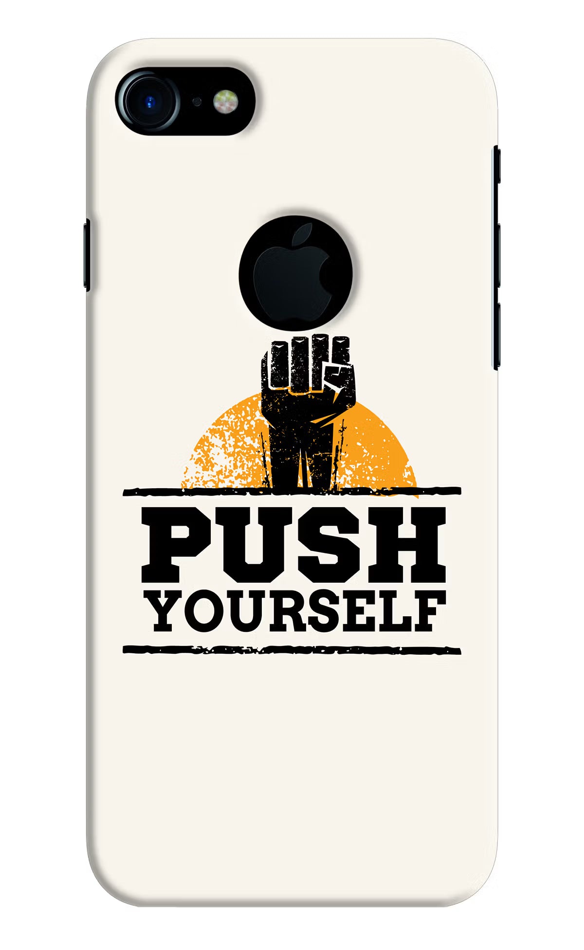 Push Yourself iPhone 7 Logocut Back Cover - Push Yourself iPhone 7 Logocut Hard Case Back Cover by Casekaro Push Yourself iPhone 7 Logocut Hard Case Back Cover by Casekaro