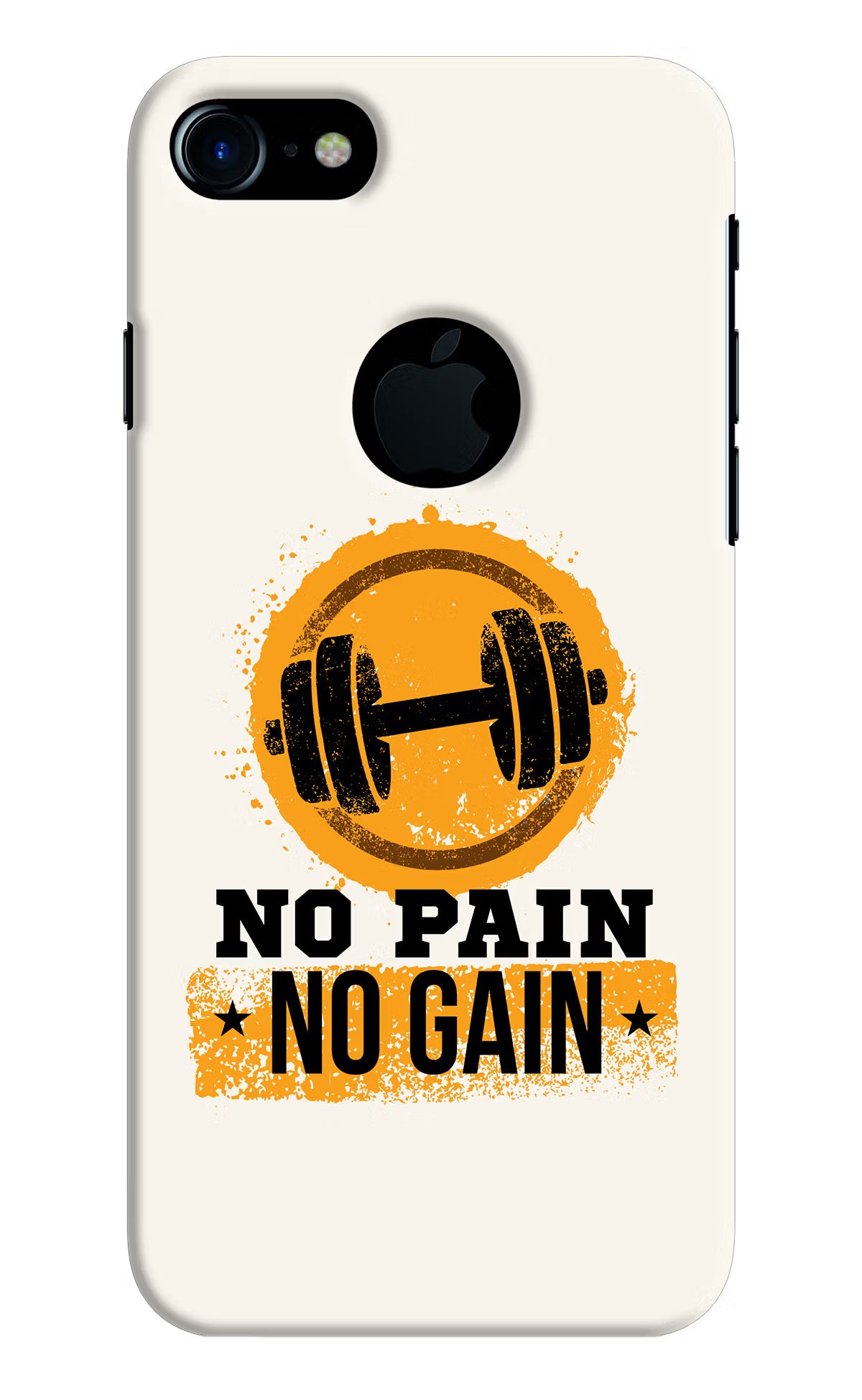 No Pain No Gain iPhone 7 Logocut Back Cover - No Pain No Gain iPhone 7 Logocut Hard Case Back Cover by Casekaro No Pain No Gain iPhone 7 Logocut Hard Case Back Cover by Casekaro