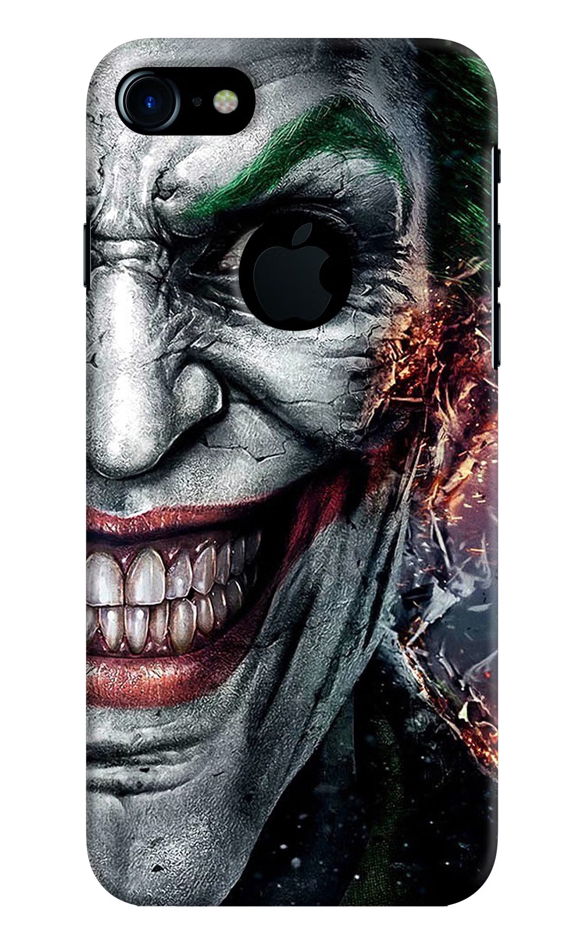 Joker Cam iPhone 7 Logocut Back Cover - Joker Cam iPhone 7 Logocut Hard Case Back Cover by Casekaro Joker Cam iPhone 7 Logocut Hard Case Back Cover by Casekaro