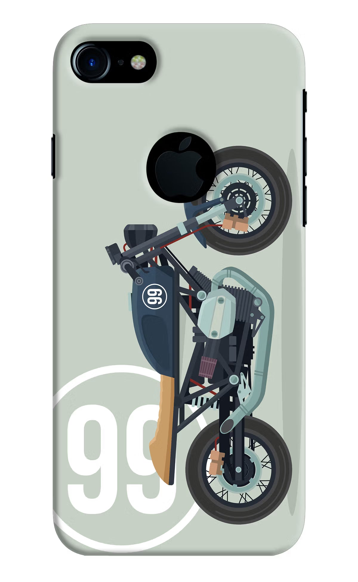Classic Cafe Racer 99 iPhone 7 Logocut Back Cover - Classic Cafe Racer 99 iPhone 7 Logocut Hard Case Back Cover by Casekaro Classic Cafe Racer 99 iPhone 7 Logocut Hard Case Back Cover by Casekaro