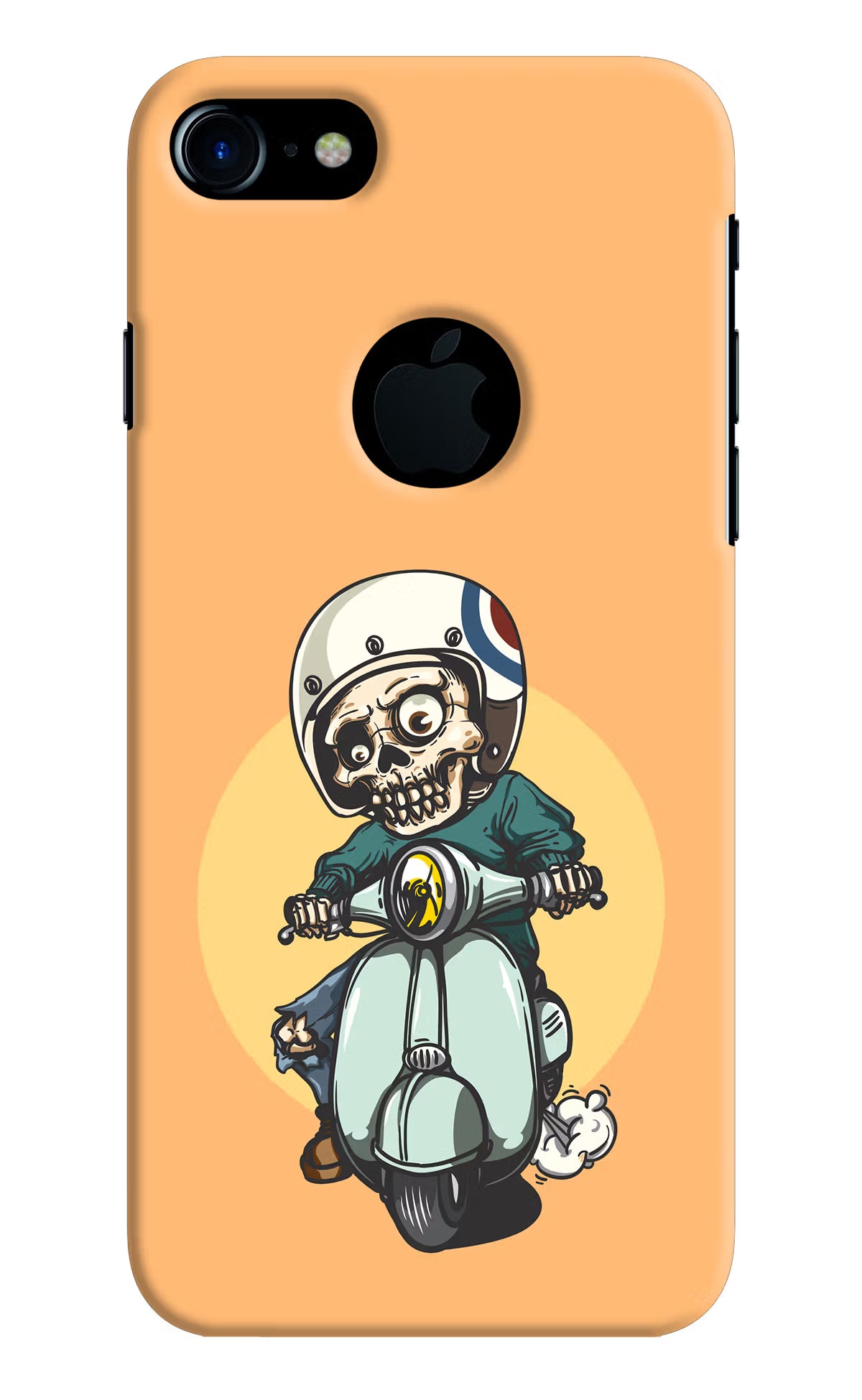 Undead Biker iPhone 7 Logocut Back Cover - Undead Biker iPhone 7 Logocut Hard Case Back Cover by Casekaro Undead Biker iPhone 7 Logocut Hard Case Back Cover by Casekaro