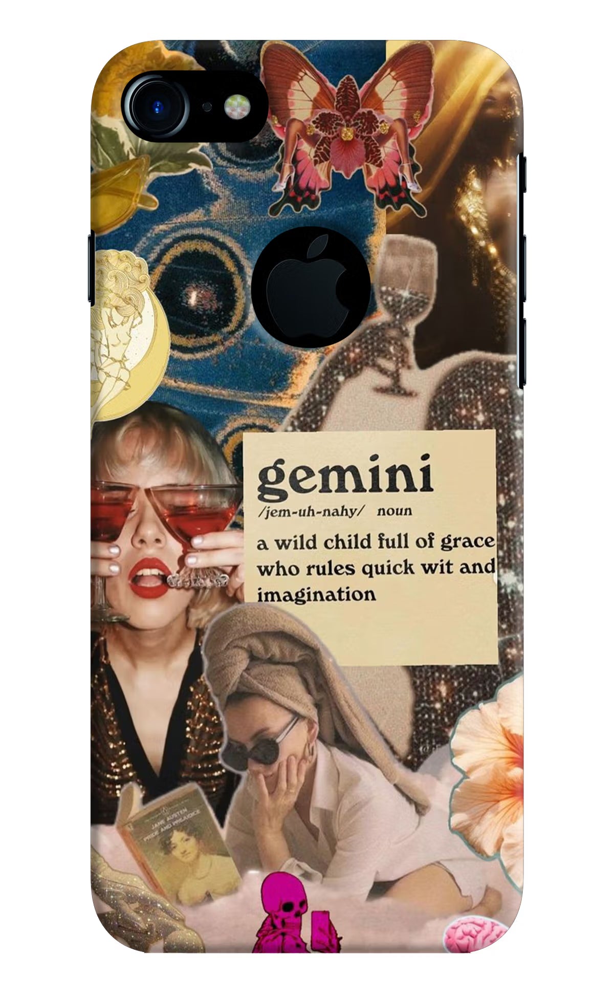 Gemini Zodiac iPhone 7 Logocut Back Cover - Gemini Zodiac iPhone 7 Logocut Hard Case Back Cover by Casekaro Gemini Zodiac iPhone 7 Logocut Hard Case Back Cover by Casekaro