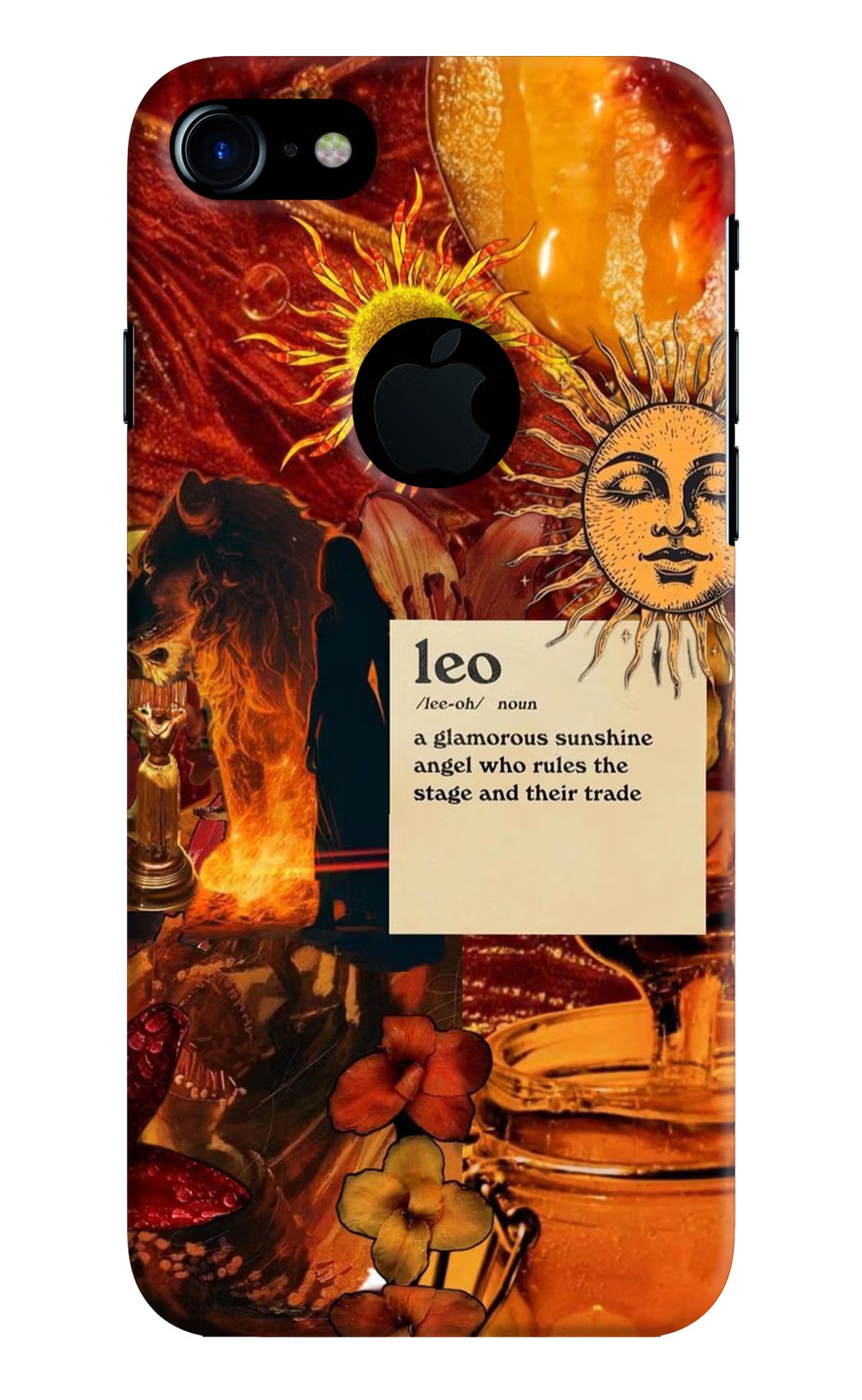 Leo Zodiac iPhone 7 Logocut Back Cover - Leo Zodiac iPhone 7 Logocut Hard Case Back Cover by Casekaro Leo Zodiac iPhone 7 Logocut Hard Case Back Cover by Casekaro