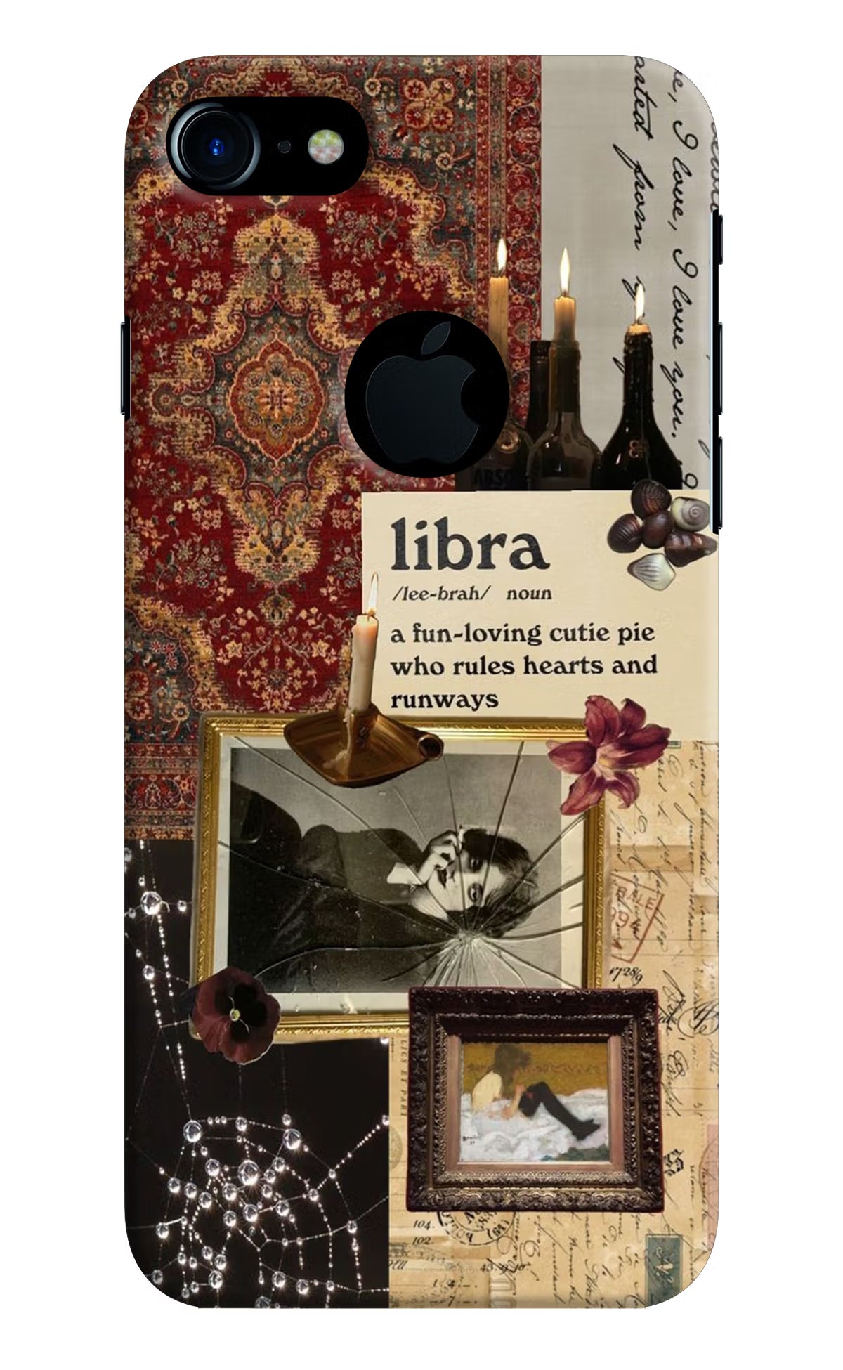 Libra Zodiac iPhone 7 Logocut Back Cover - Libra Zodiac iPhone 7 Logocut Hard Case Back Cover by Casekaro Libra Zodiac iPhone 7 Logocut Hard Case Back Cover by Casekaro