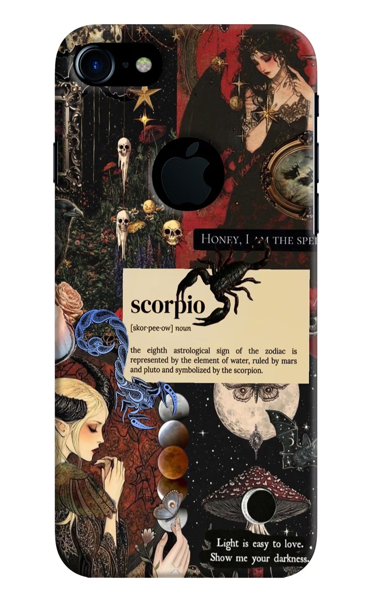 Scorpio Zodiac iPhone 7 Logocut Back Cover - Scorpio Zodiac iPhone 7 Logocut Hard Case Back Cover by Casekaro Scorpio Zodiac iPhone 7 Logocut Hard Case Back Cover by Casekaro
