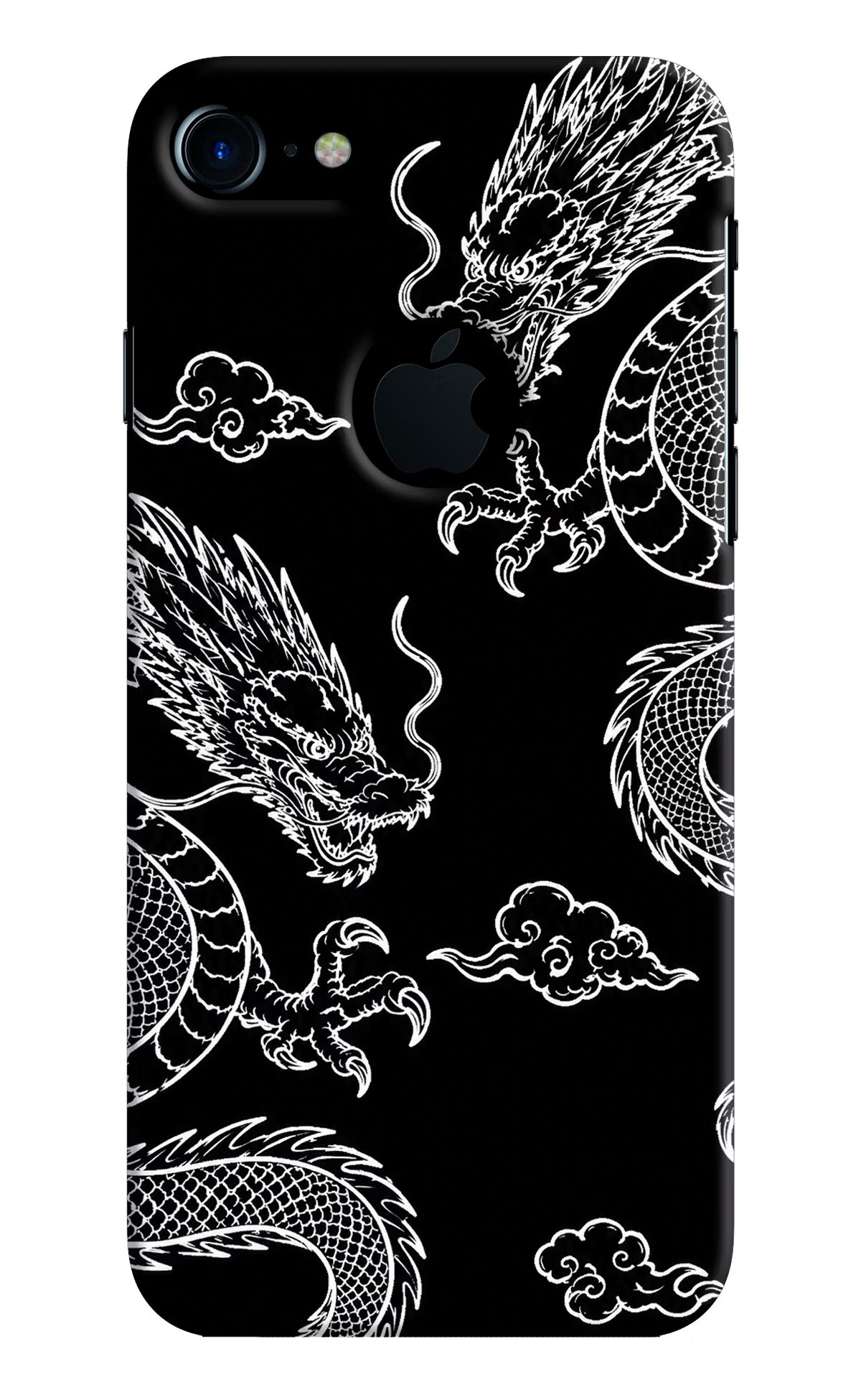 Twin Dragons iPhone 7 Logocut Back Cover - Twin Dragons iPhone 7 Logocut Hard Case Back Cover by Casekaro Twin Dragons iPhone 7 Logocut Hard Case Back Cover by Casekaro