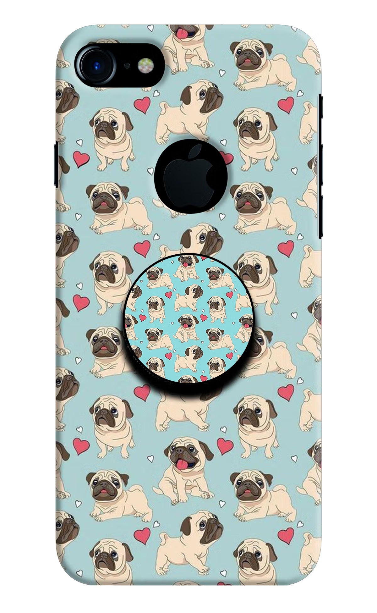 Pug Dog iPhone 7 Logocut Pop Case - Pug Dog iPhone 7 Logocut Pop Case by Casekaro Pug Dog iPhone 7 Logocut Pop Case by Casekaro