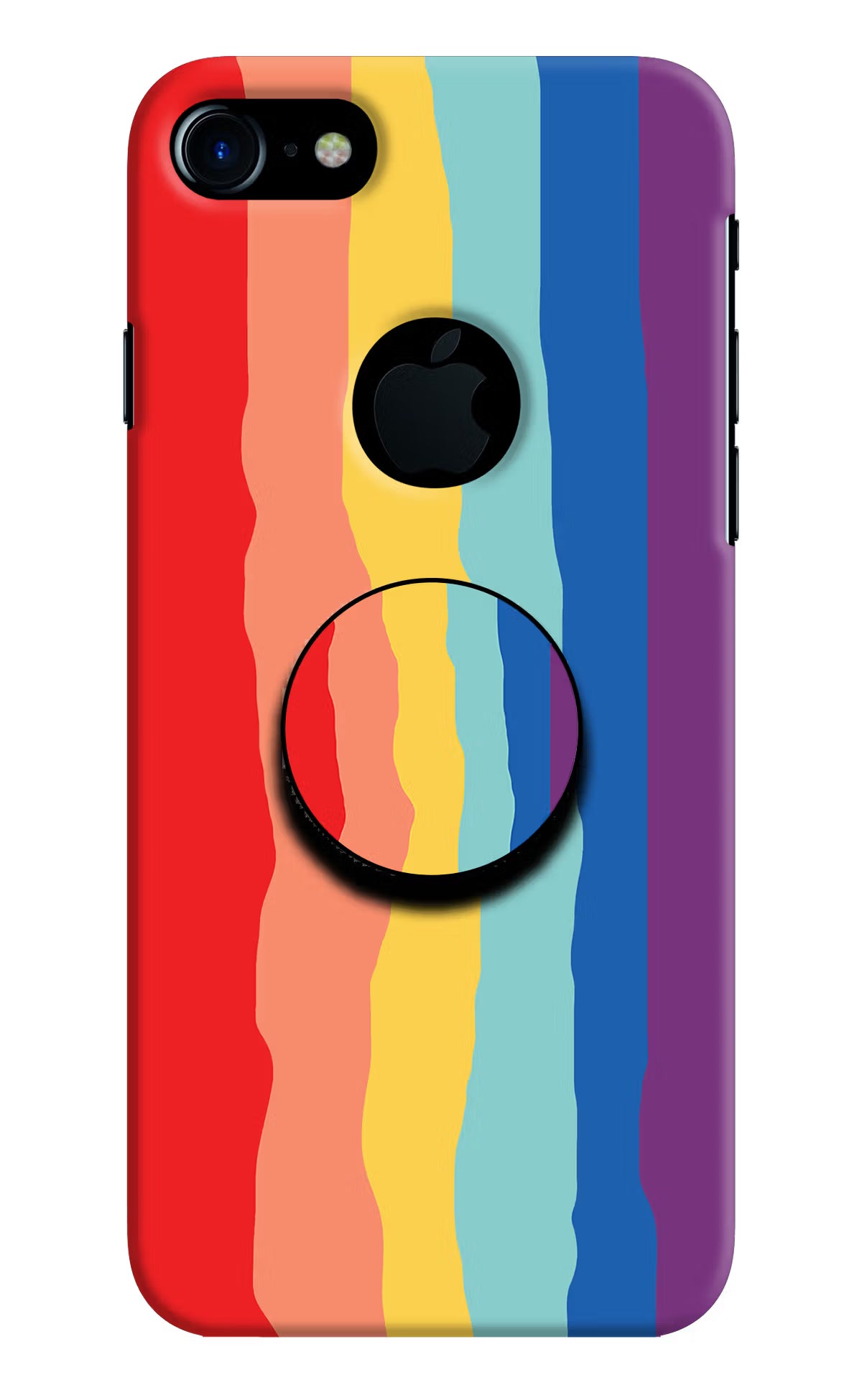 Rainbow iPhone 7 Logocut Pop Case - Rainbow iPhone 7 Logocut Pop Case by Casekaro Rainbow iPhone 7 Logocut Pop Case by Casekaro