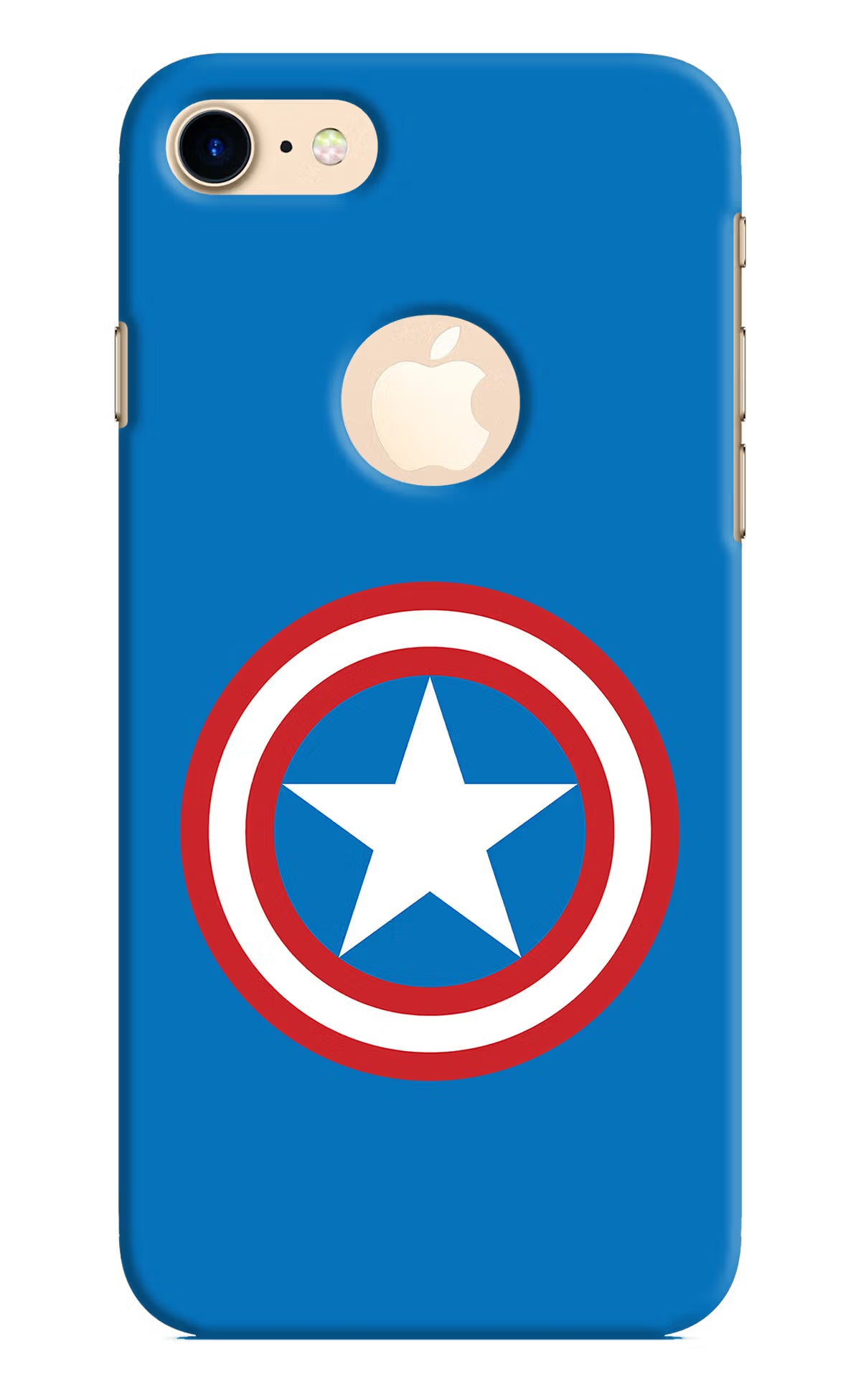 Captain America Logo iPhone 8 Logocut Back Cover - Captain America Logo iPhone 8 Logocut Hard Case Back Cover by Casekaro Captain America Logo iPhone 8 Logocut Hard Case Back Cover by Casekaro