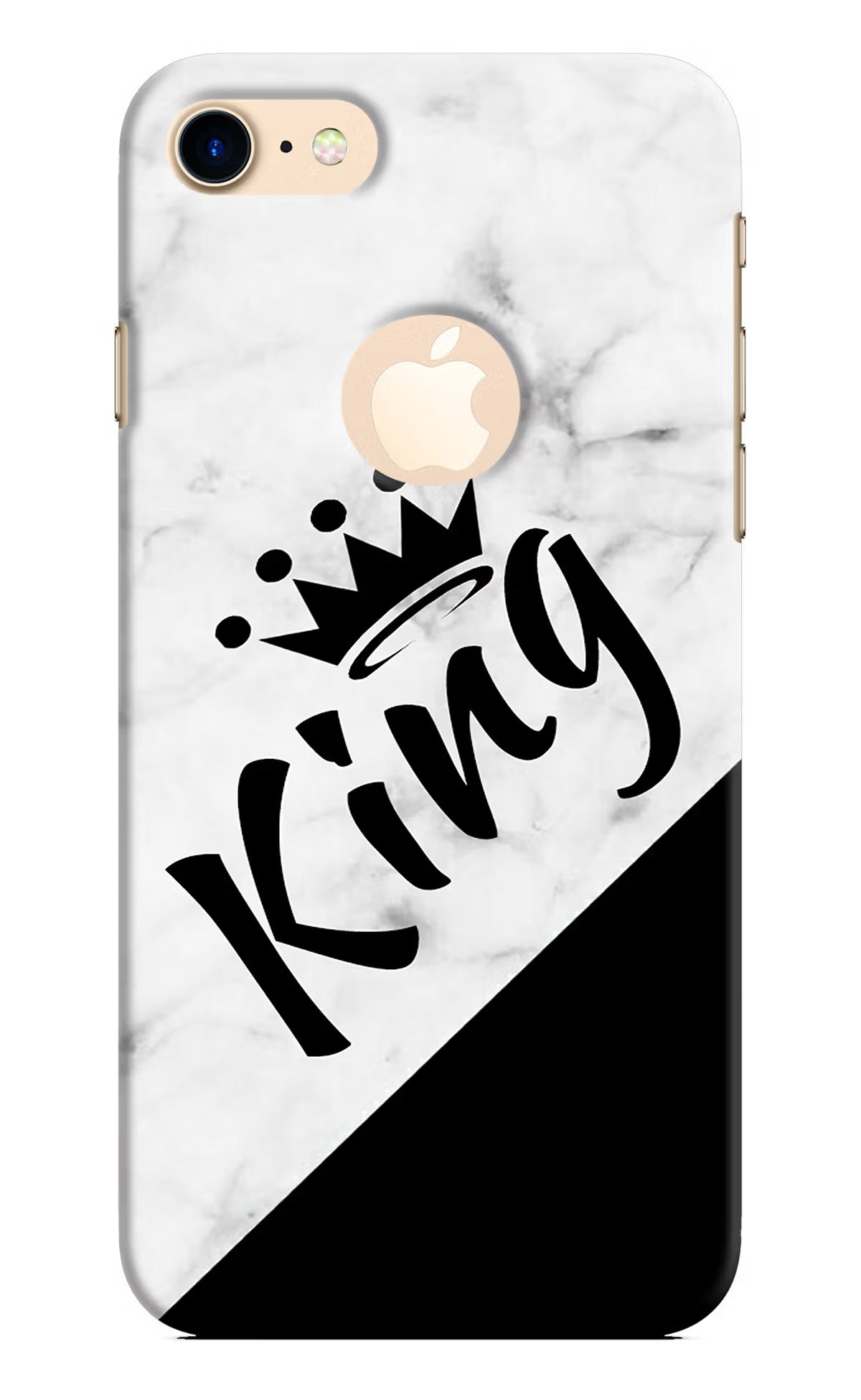 King iPhone 8 Logocut Back Cover - King iPhone 8 Logocut Hard Case Back Cover by Casekaro King iPhone 8 Logocut Hard Case Back Cover by Casekaro