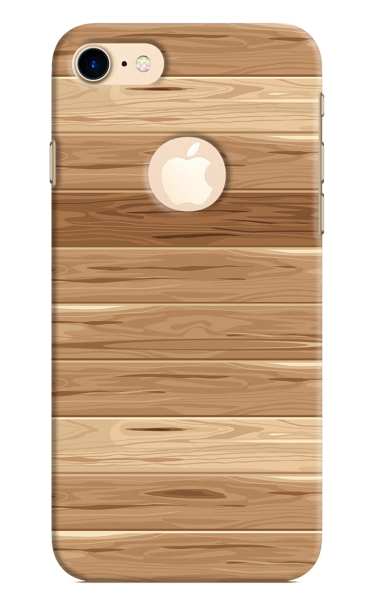 Wooden Vector iPhone 8 Logocut Back Cover - Wooden Vector iPhone 8 Logocut Hard Case Back Cover by Casekaro Wooden Vector iPhone 8 Logocut Hard Case Back Cover by Casekaro