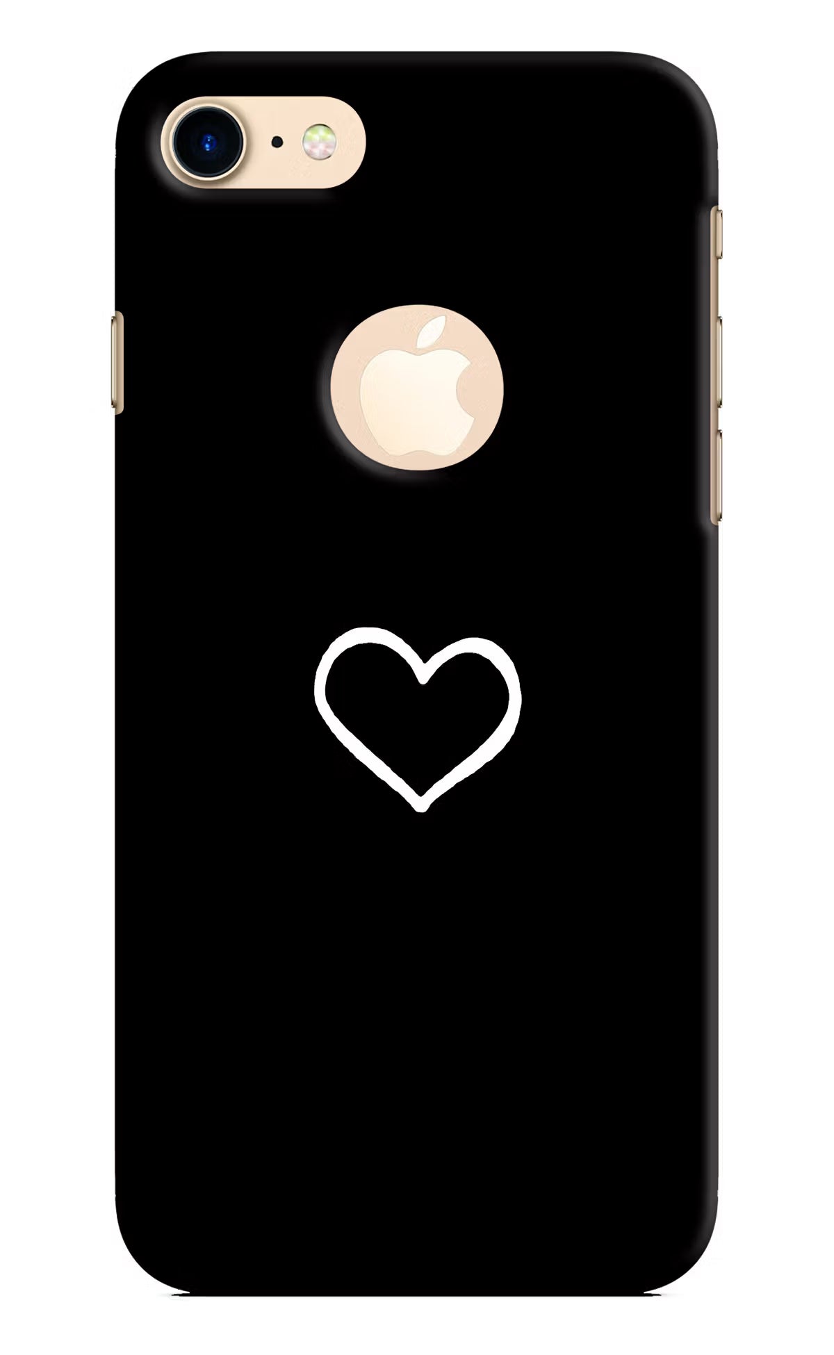 Heart iPhone 8 Logocut Back Cover - Heart iPhone 8 Logocut Hard Case Back Cover by Casekaro Heart iPhone 8 Logocut Hard Case Back Cover by Casekaro