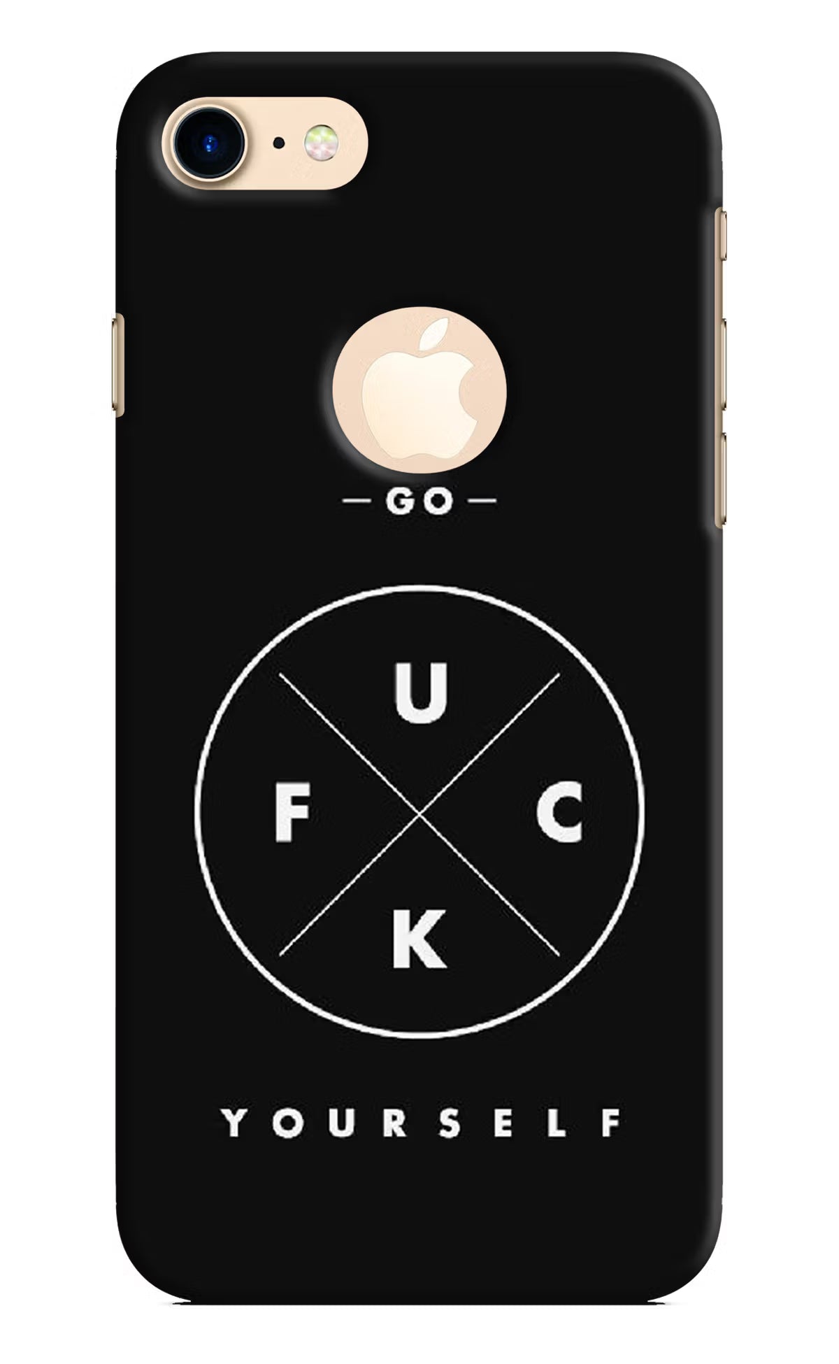 Go Fuck Yourself iPhone 8 Logocut Back Cover - Go Fuck Yourself iPhone 8 Logocut Hard Case Back Cover by Casekaro Go Fuck Yourself iPhone 8 Logocut Hard Case Back Cover by Casekaro