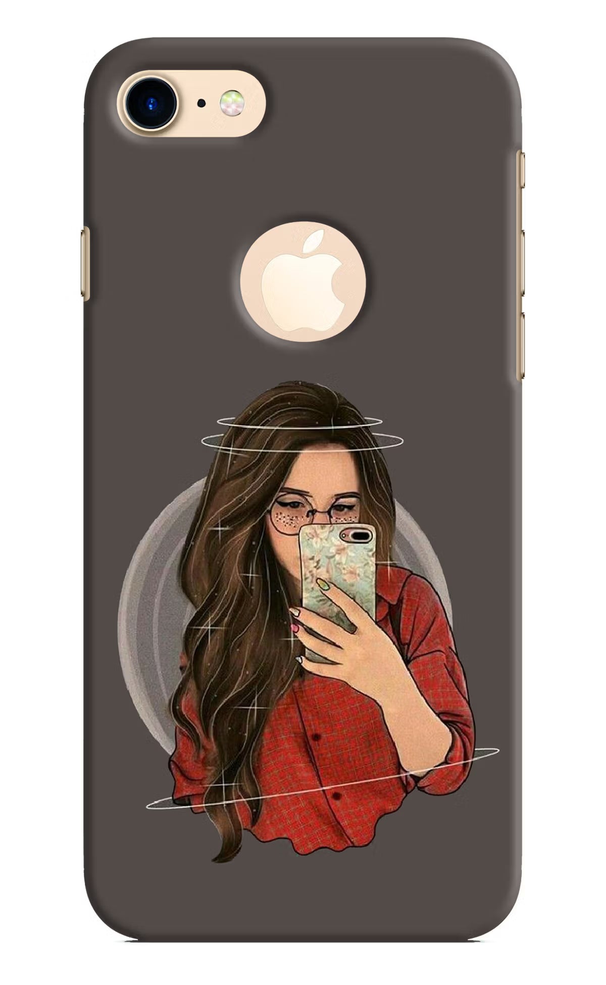 Selfie Queen iPhone 8 Logocut Back Cover - Selfie Queen iPhone 8 Logocut Hard Case Back Cover by Casekaro Selfie Queen iPhone 8 Logocut Hard Case Back Cover by Casekaro