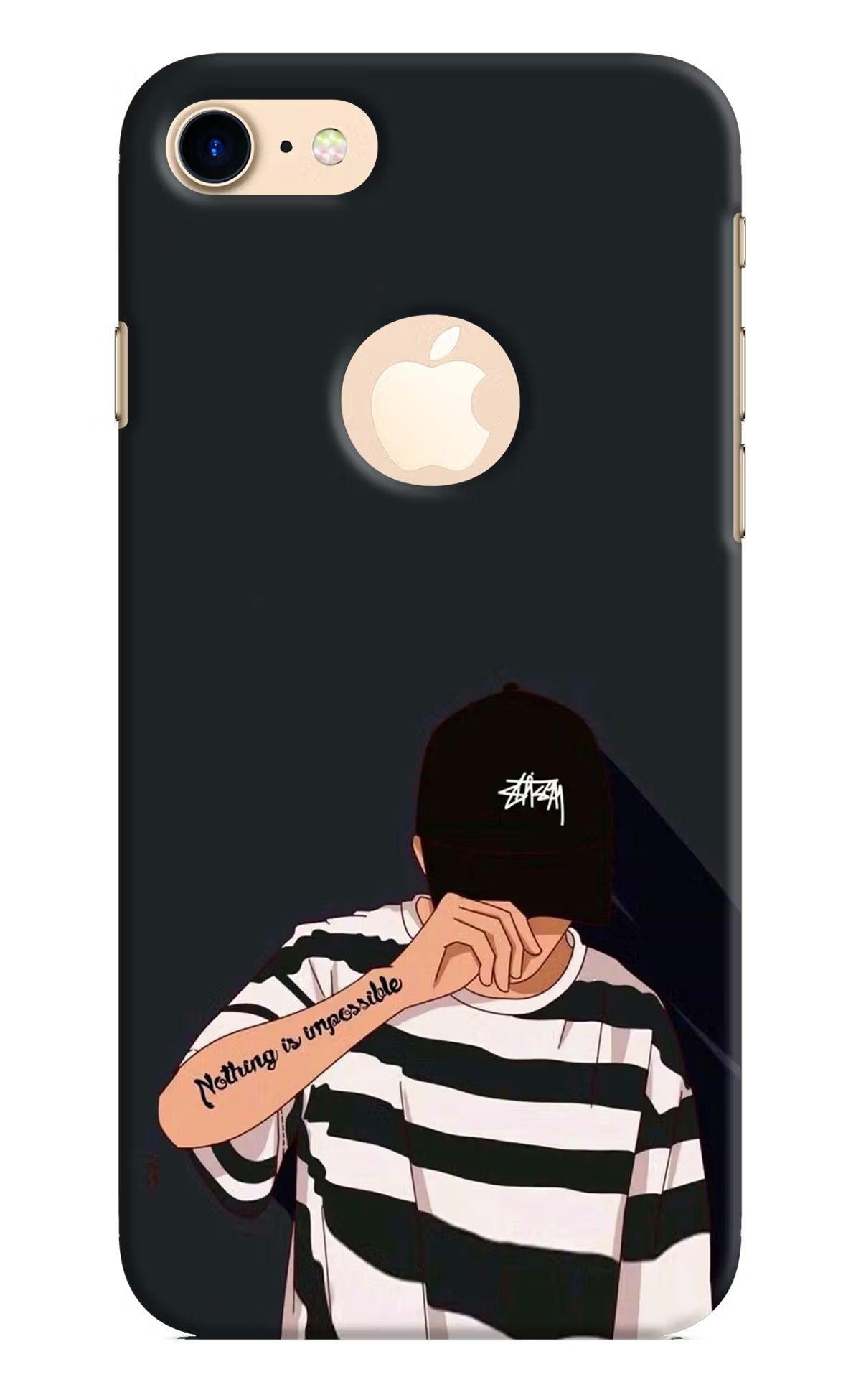Aesthetic Boy iPhone 8 Logocut Back Cover - Aesthetic Boy iPhone 8 Logocut Hard Case Back Cover by Casekaro Aesthetic Boy iPhone 8 Logocut Hard Case Back Cover by Casekaro