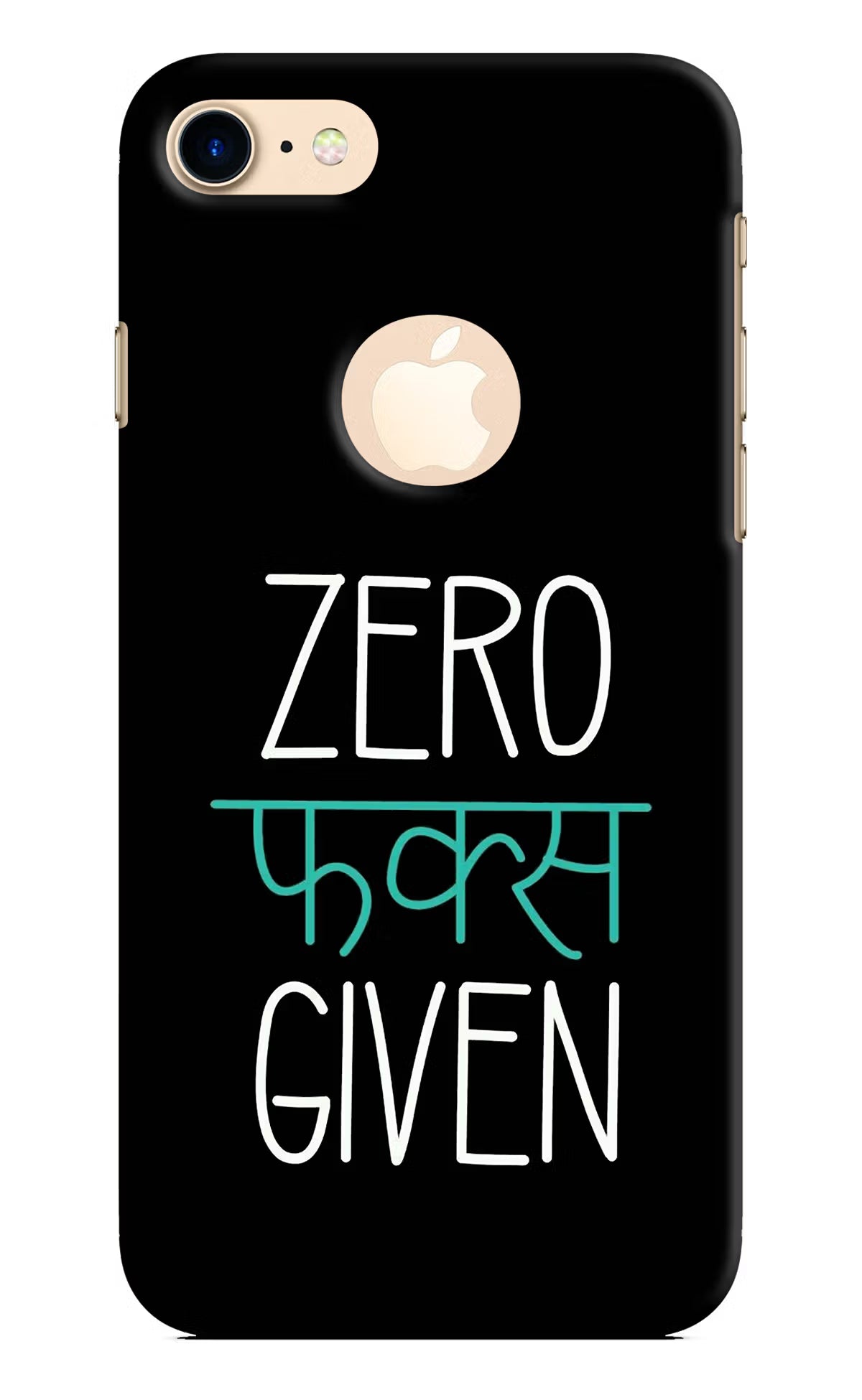 Zero Fucks Given iPhone 8 Logocut Back Cover - Zero Fucks Given iPhone 8 Logocut Hard Case Back Cover by Casekaro Zero Fucks Given iPhone 8 Logocut Hard Case Back Cover by Casekaro