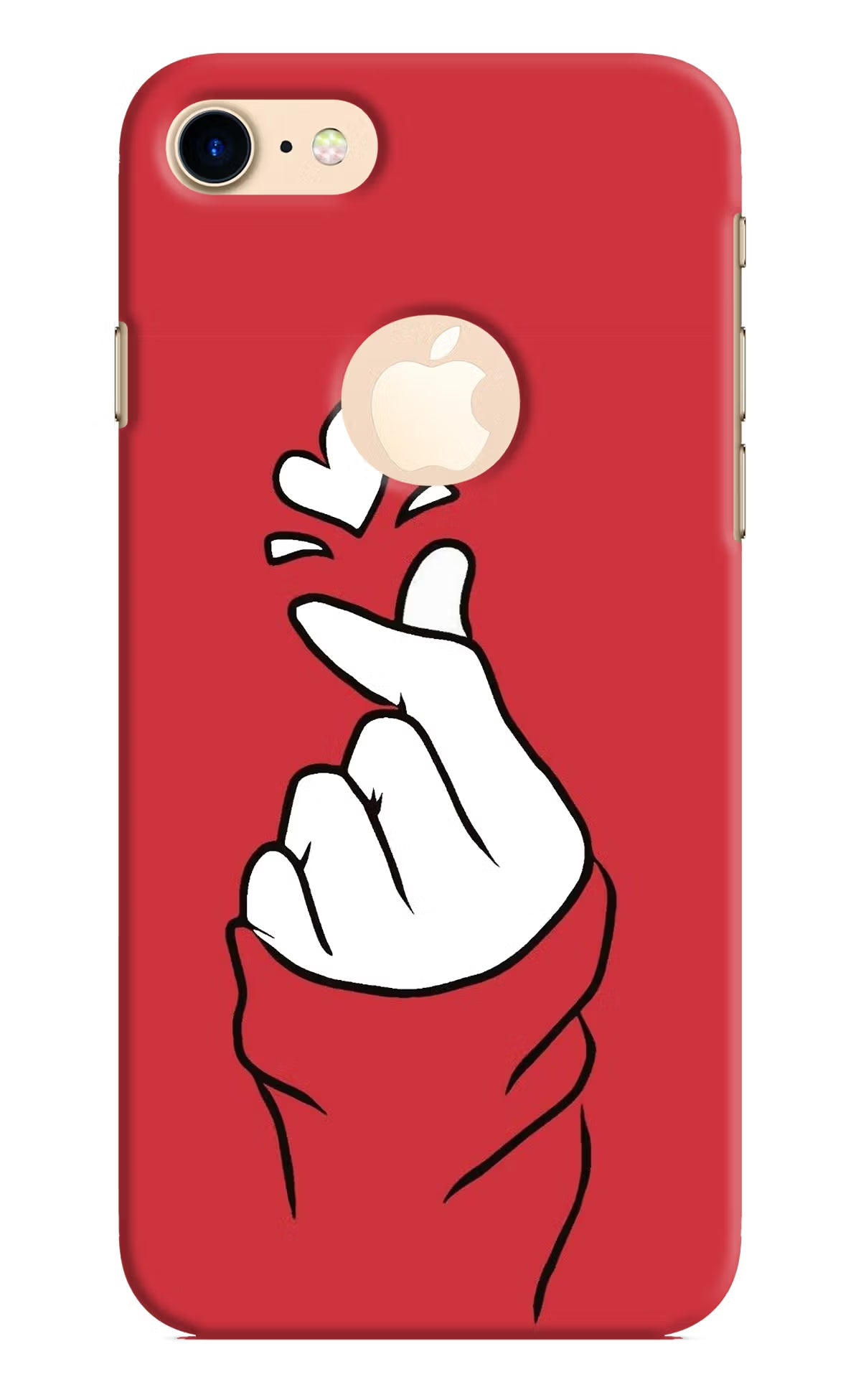 Korean Love Sign iPhone 8 Logocut Back Cover - Korean Love Sign iPhone 8 Logocut Hard Case Back Cover by Casekaro Korean Love Sign iPhone 8 Logocut Hard Case Back Cover by Casekaro