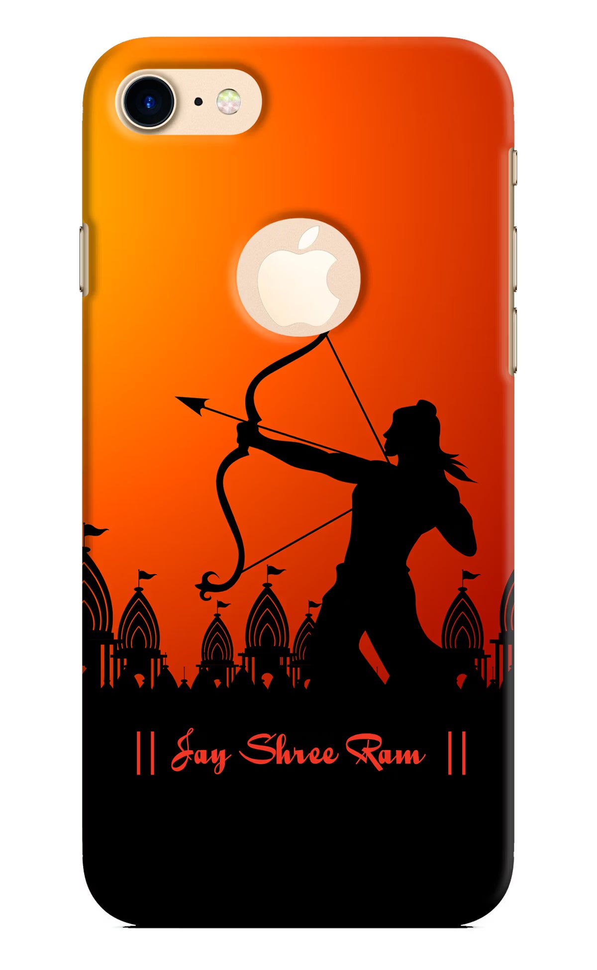 Lord Ram - 4 iPhone 8 Logocut Back Cover - Lord Ram - 4 iPhone 8 Logocut Hard Case Back Cover by Casekaro Lord Ram - 4 iPhone 8 Logocut Hard Case Back Cover by Casekaro