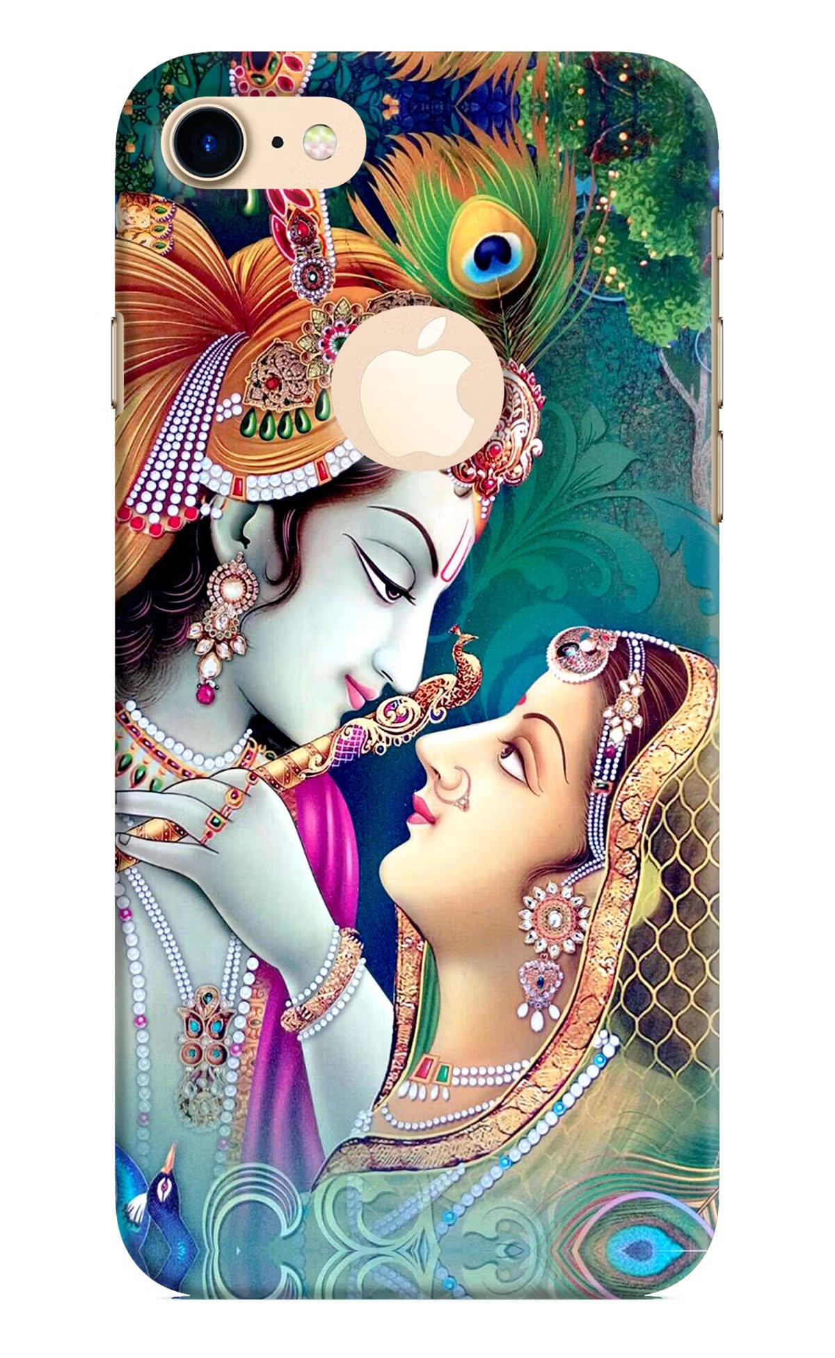 Lord Radha Krishna iPhone 8 Logocut Back Cover - Lord Radha Krishna iPhone 8 Logocut Hard Case Back Cover by Casekaro Lord Radha Krishna iPhone 8 Logocut Hard Case Back Cover by Casekaro