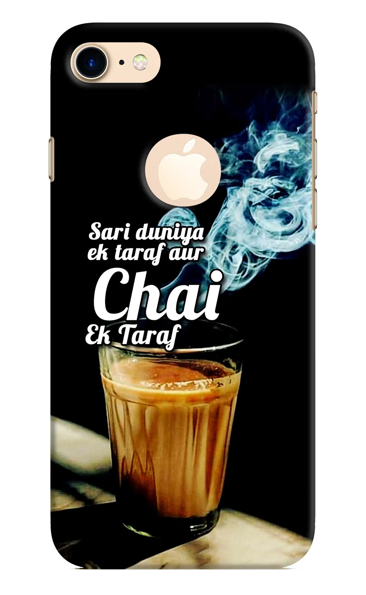 Chai Ek Taraf Quote iPhone 8 Logocut Back Cover - Chai Ek Taraf Quote iPhone 8 Logocut Hard Case Back Cover by Casekaro Chai Ek Taraf Quote iPhone 8 Logocut Hard Case Back Cover by Casekaro