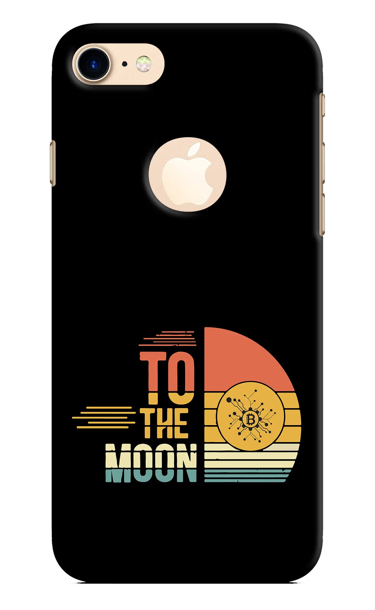 To the Moon iPhone 8 Logocut Back Cover - To the Moon iPhone 8 Logocut Hard Case Back Cover by Casekaro To the Moon iPhone 8 Logocut Hard Case Back Cover by Casekaro