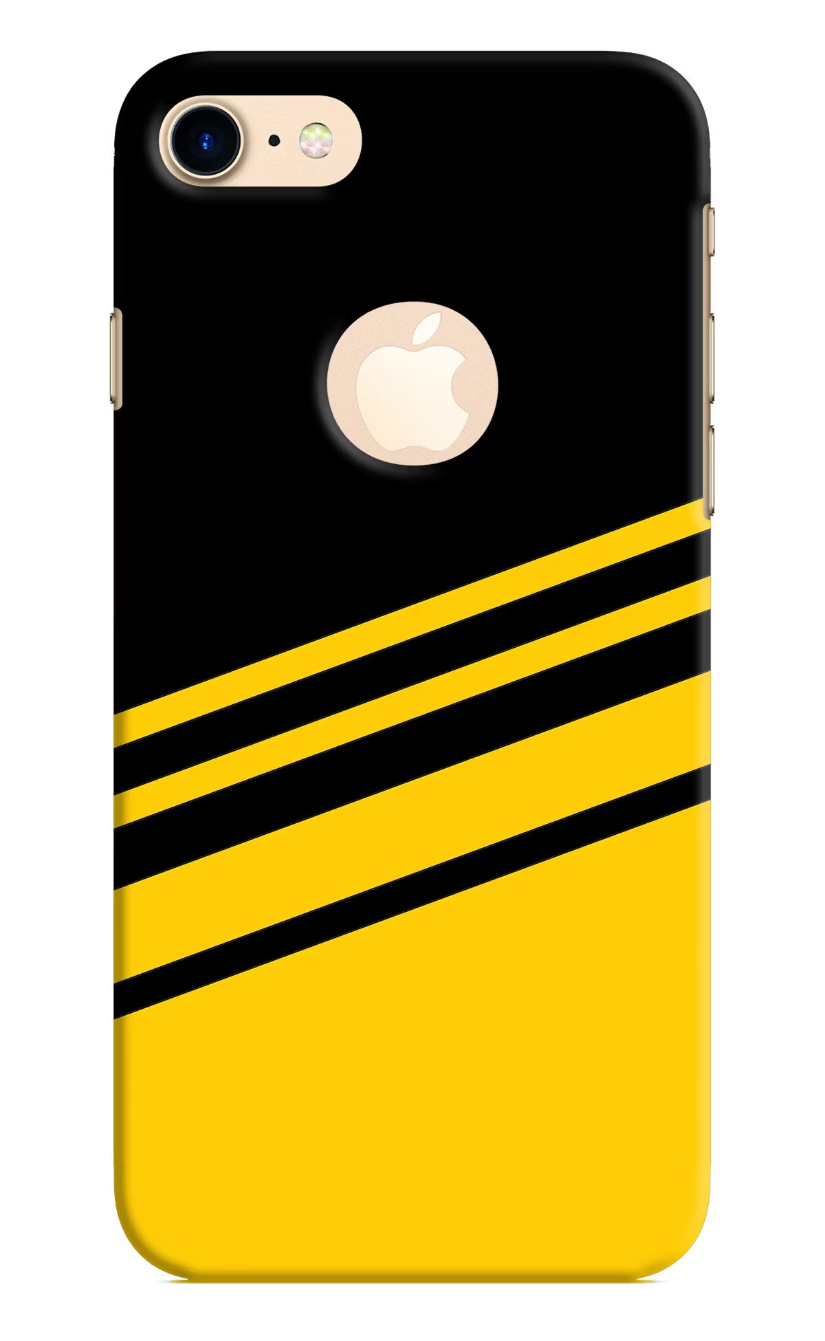 Yellow Shades iPhone 8 Logocut Back Cover - Yellow Shades iPhone 8 Logocut Hard Case Back Cover by Casekaro Yellow Shades iPhone 8 Logocut Hard Case Back Cover by Casekaro