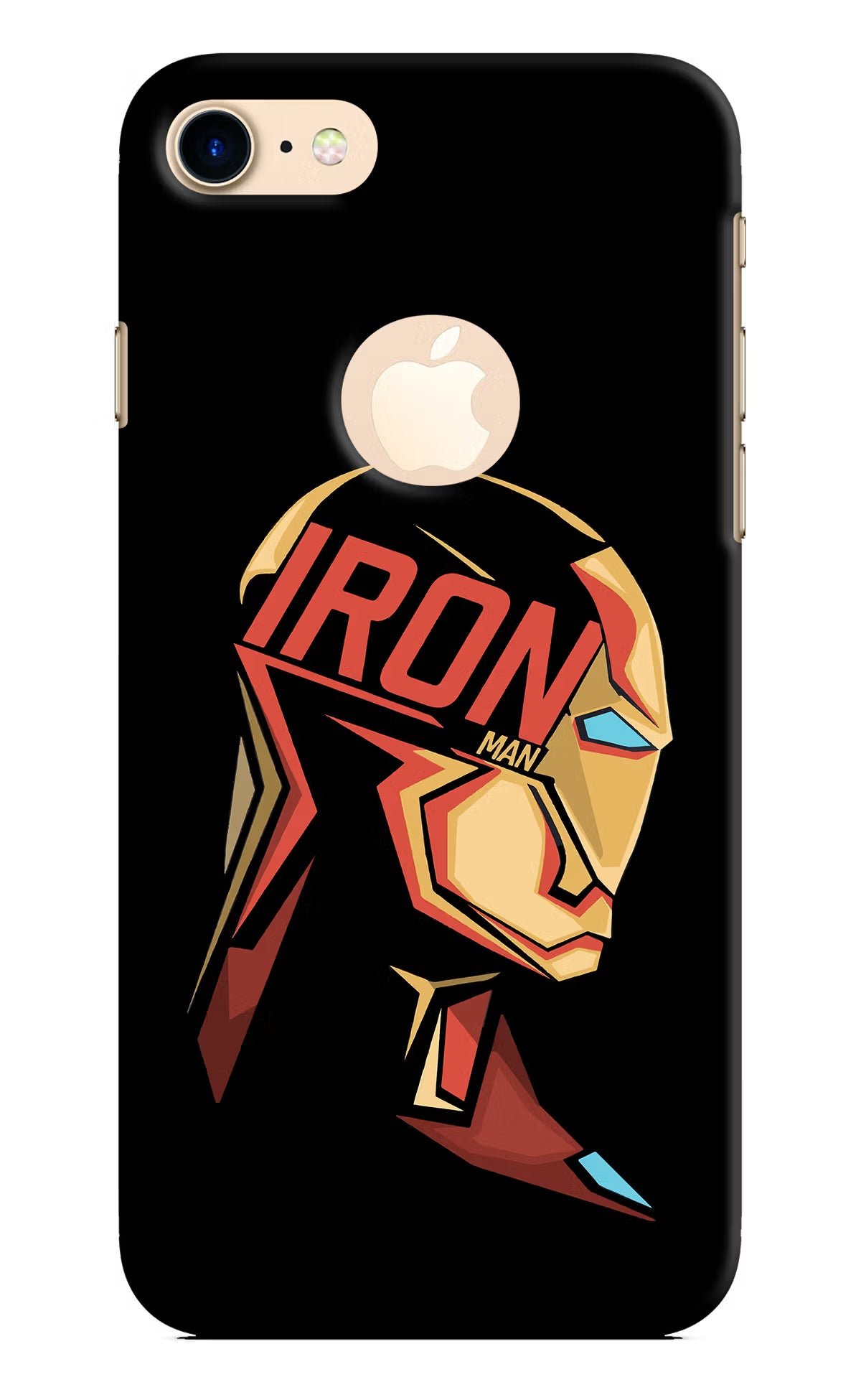 IronMan iPhone 8 Logocut Back Cover - IronMan iPhone 8 Logocut Hard Case Back Cover by Casekaro IronMan iPhone 8 Logocut Hard Case Back Cover by Casekaro