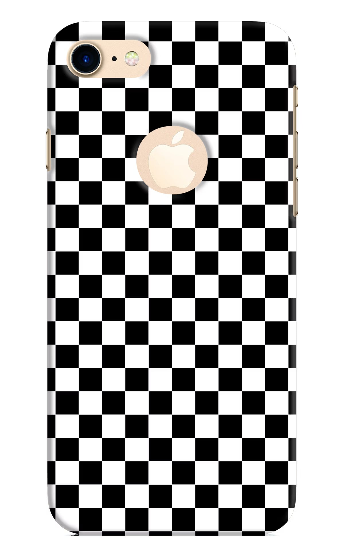 Chess Board iPhone 8 Logocut Back Cover - Chess Board iPhone 8 Logocut Hard Case Back Cover by Casekaro Chess Board iPhone 8 Logocut Hard Case Back Cover by Casekaro