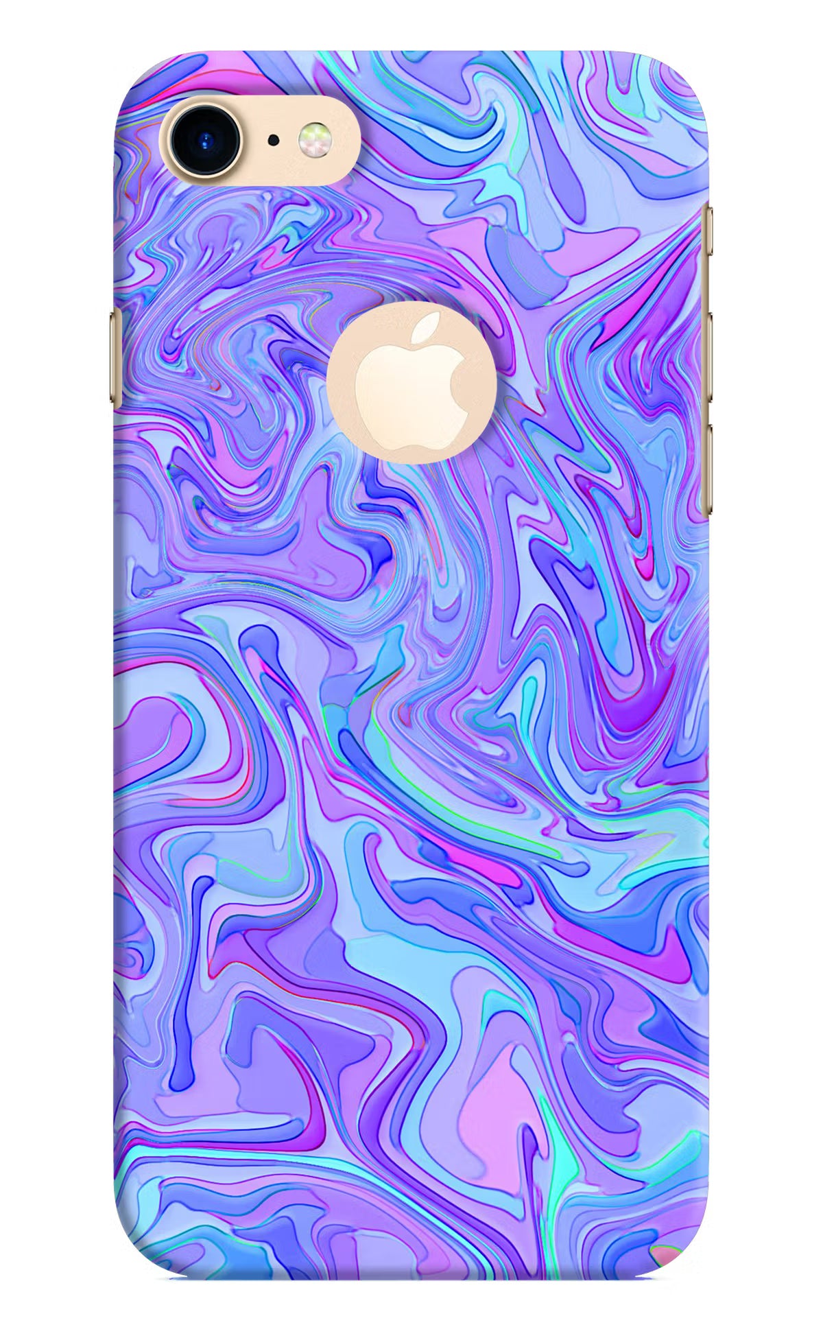 Glitter iPhone 8 Logocut Back Cover - Glitter iPhone 8 Logocut Hard Case Back Cover by Casekaro Glitter iPhone 8 Logocut Hard Case Back Cover by Casekaro