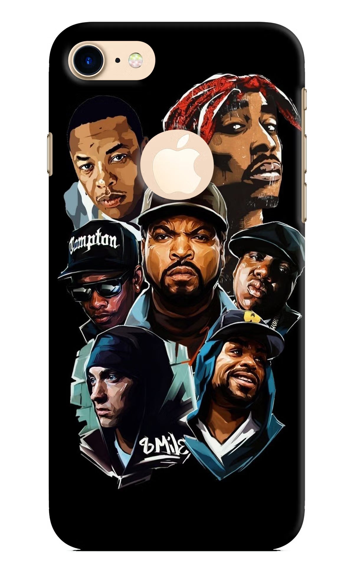 Rappers iPhone 8 Logocut Back Cover - Rappers iPhone 8 Logocut Hard Case Back Cover by Casekaro Rappers iPhone 8 Logocut Hard Case Back Cover by Casekaro
