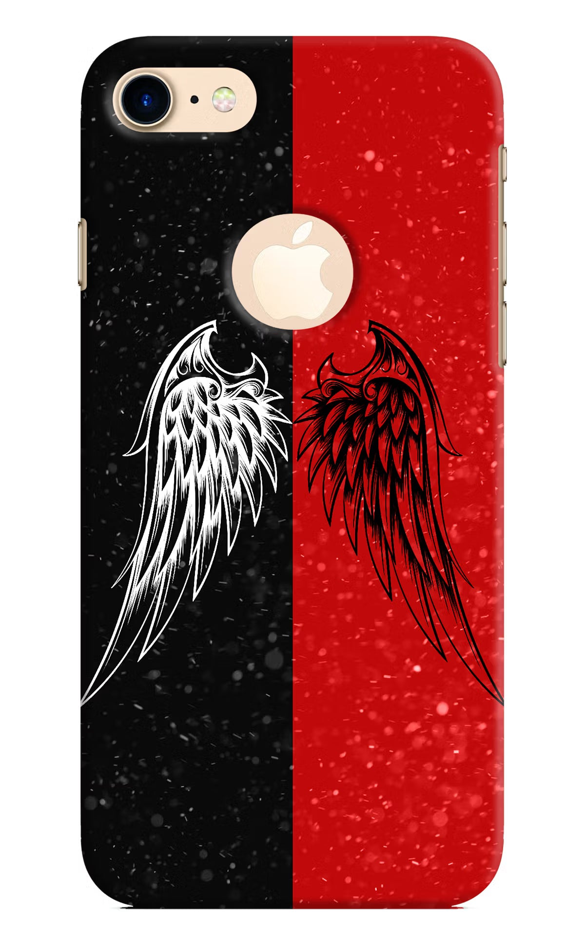 Wings iPhone 8 Logocut Back Cover - Wings iPhone 8 Logocut Hard Case Back Cover by Casekaro Wings iPhone 8 Logocut Hard Case Back Cover by Casekaro