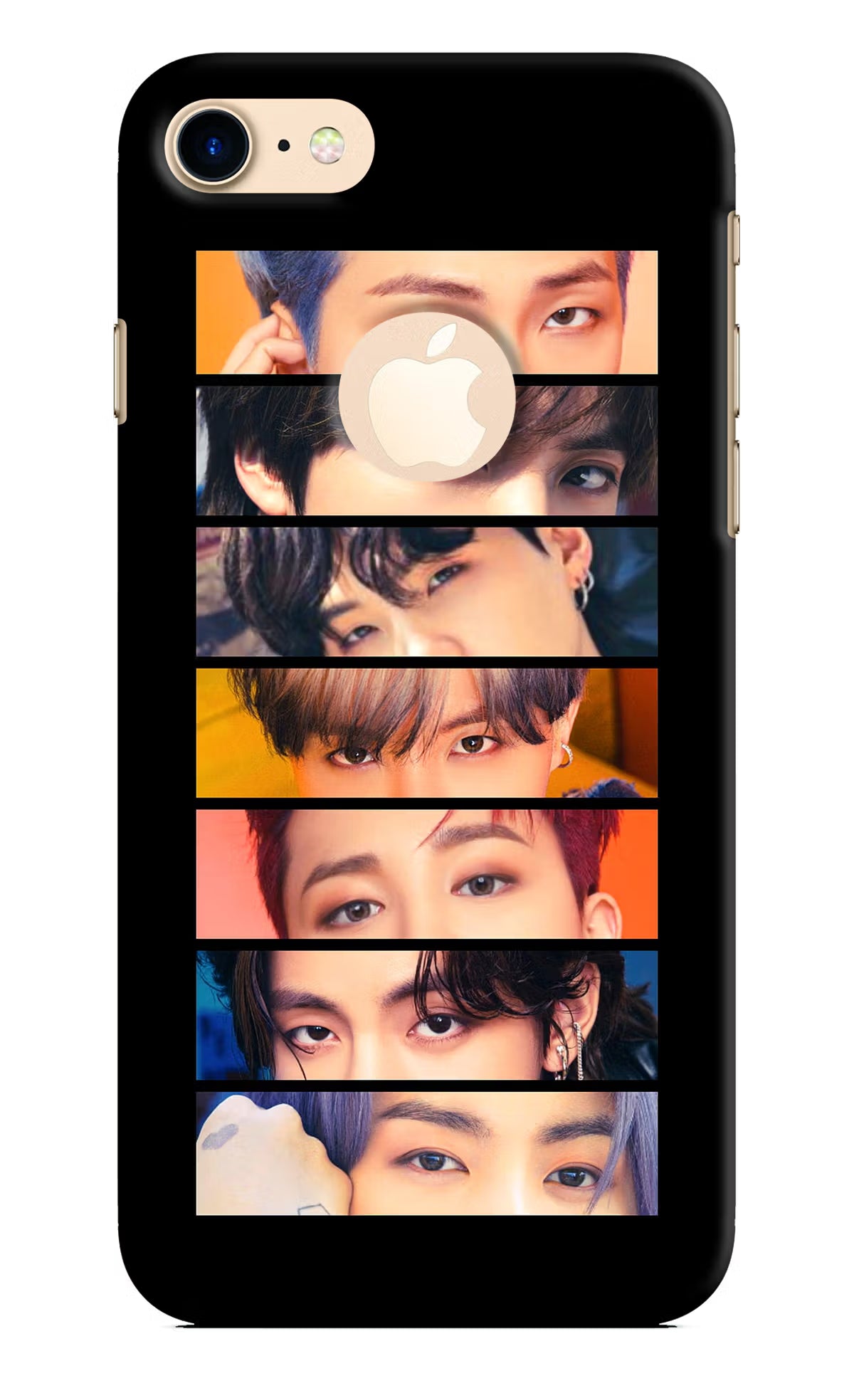 BTS Eyes iPhone 8 Logocut Back Cover - BTS Eyes iPhone 8 Logocut Hard Case Back Cover by Casekaro BTS Eyes iPhone 8 Logocut Hard Case Back Cover by Casekaro