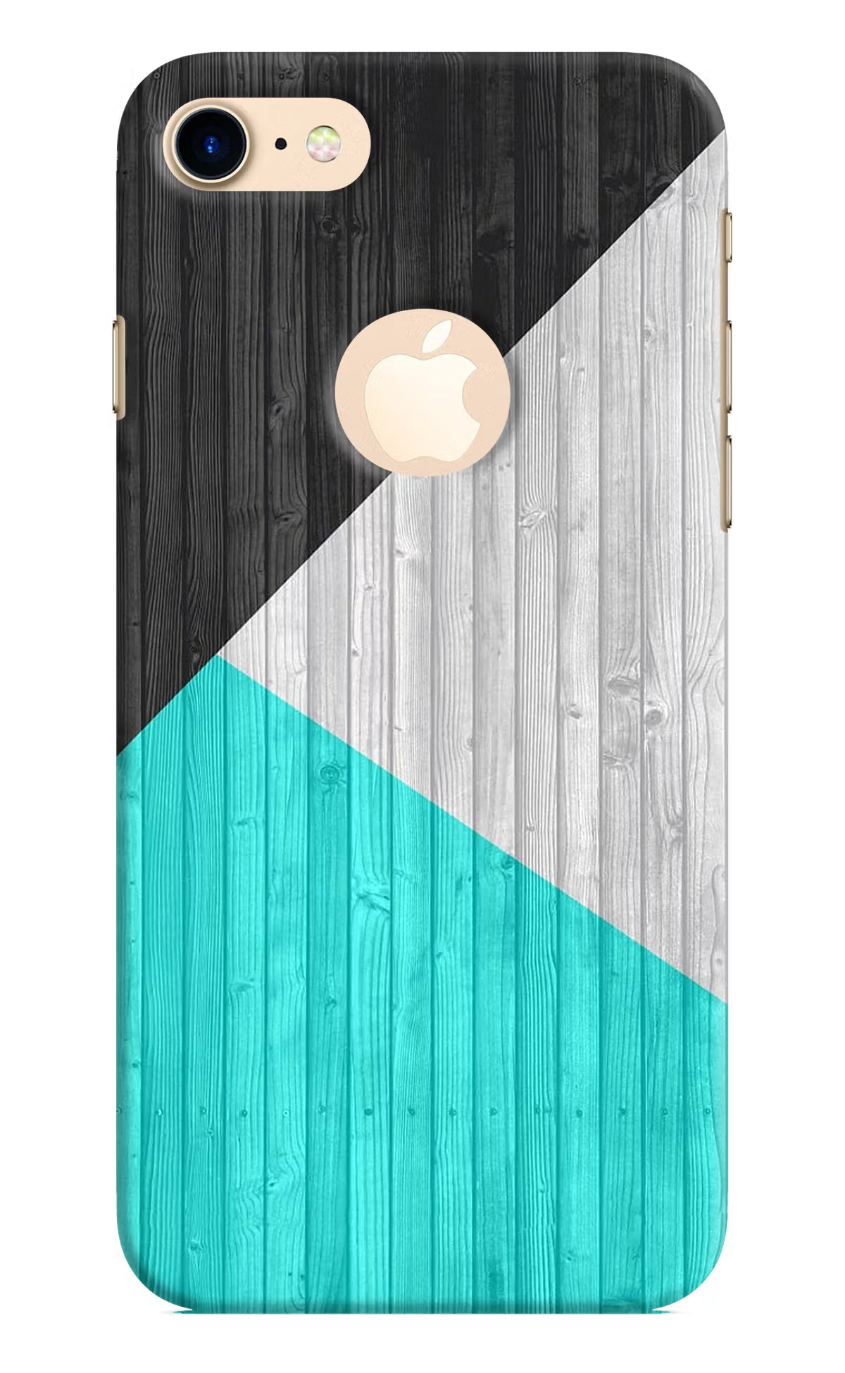 Wooden Abstract iPhone 8 Logocut Back Cover - Wooden Abstract iPhone 8 Logocut Hard Case Back Cover by Casekaro Wooden Abstract iPhone 8 Logocut Hard Case Back Cover by Casekaro