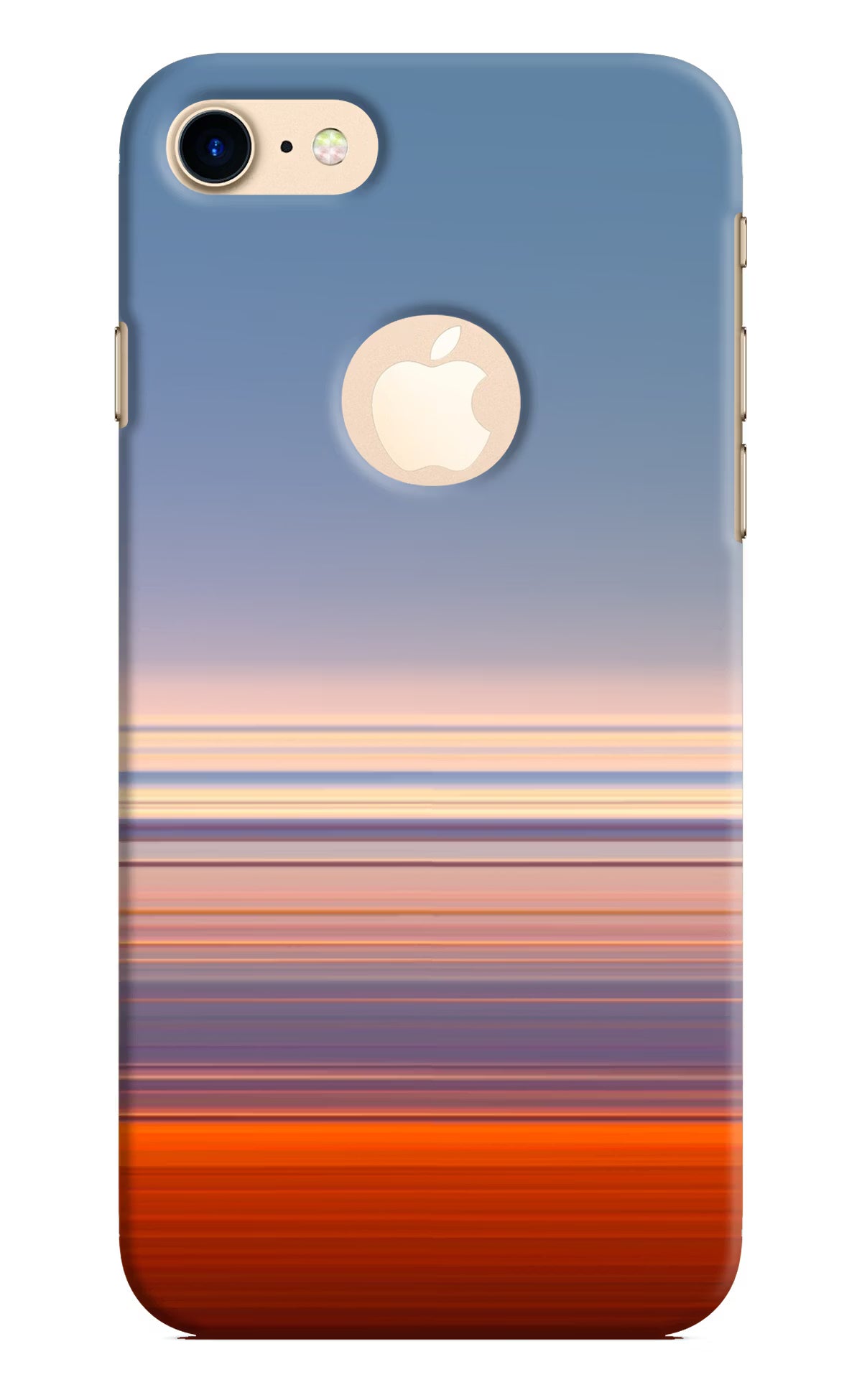 Morning Colors iPhone 8 Logocut Back Cover - Morning Colors iPhone 8 Logocut Hard Case Back Cover by Casekaro Morning Colors iPhone 8 Logocut Hard Case Back Cover by Casekaro