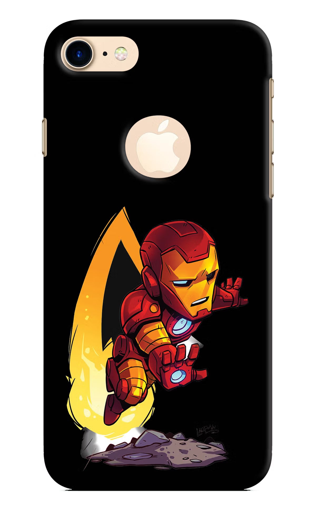 IronMan iPhone 8 Logocut Back Cover - IronMan iPhone 8 Logocut Hard Case Back Cover by Casekaro IronMan iPhone 8 Logocut Hard Case Back Cover by Casekaro