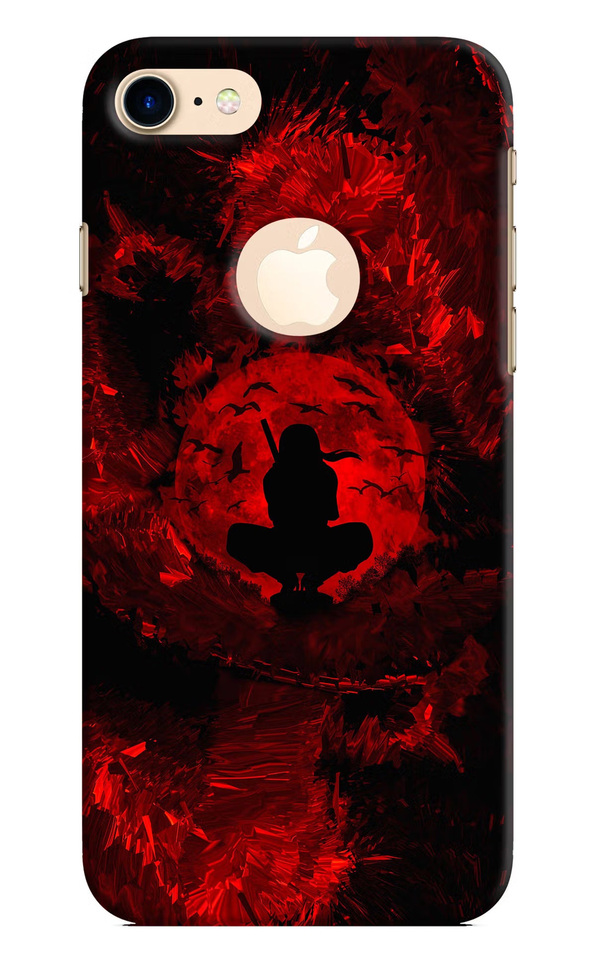 Itachi Uchiha iPhone 8 Logocut Back Cover - Itachi Uchiha iPhone 8 Logocut Hard Case Back Cover by Casekaro Itachi Uchiha iPhone 8 Logocut Hard Case Back Cover by Casekaro