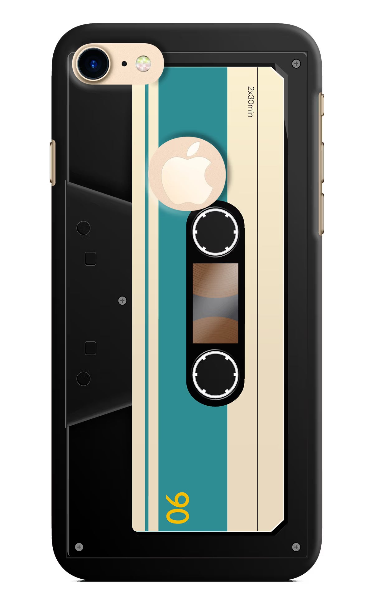 Cassette iPhone 8 Logocut Back Cover - Cassette iPhone 8 Logocut Hard Case Back Cover by Casekaro Cassette iPhone 8 Logocut Hard Case Back Cover by Casekaro