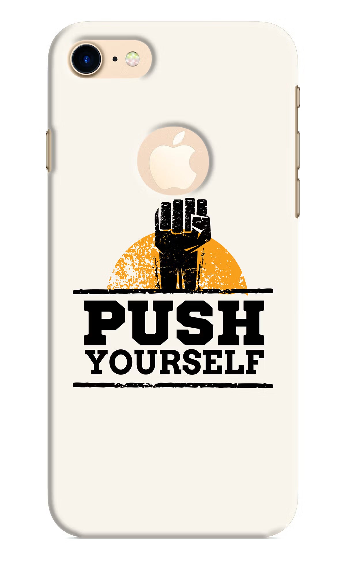 Push Yourself iPhone 8 Logocut Back Cover - Push Yourself iPhone 8 Logocut Hard Case Back Cover by Casekaro Push Yourself iPhone 8 Logocut Hard Case Back Cover by Casekaro