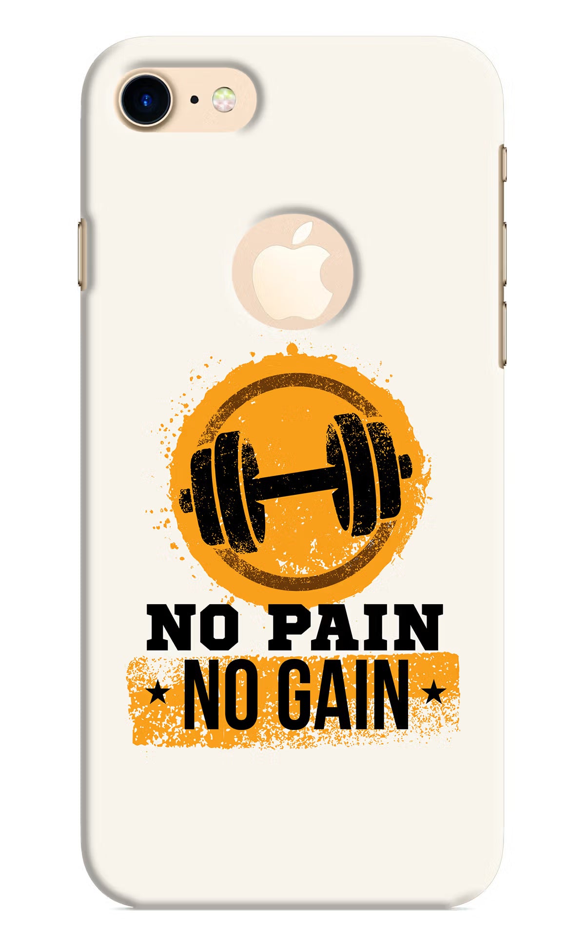 No Pain No Gain iPhone 8 Logocut Back Cover - No Pain No Gain iPhone 8 Logocut Hard Case Back Cover by Casekaro No Pain No Gain iPhone 8 Logocut Hard Case Back Cover by Casekaro