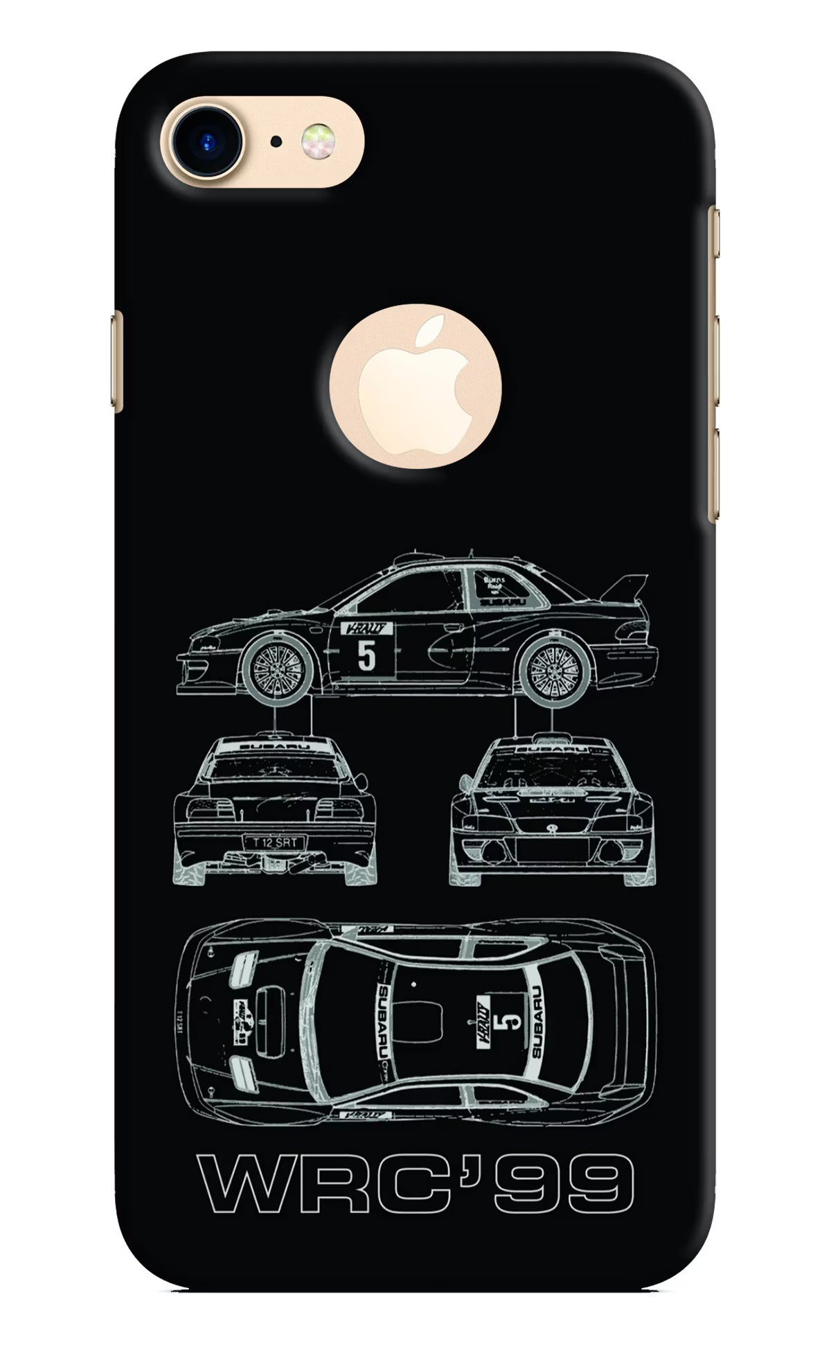 WRC'99 iPhone 8 Logocut Back Cover - WRC'99 iPhone 8 Logocut Hard Case Back Cover by Casekaro WRC'99 iPhone 8 Logocut Hard Case Back Cover by Casekaro