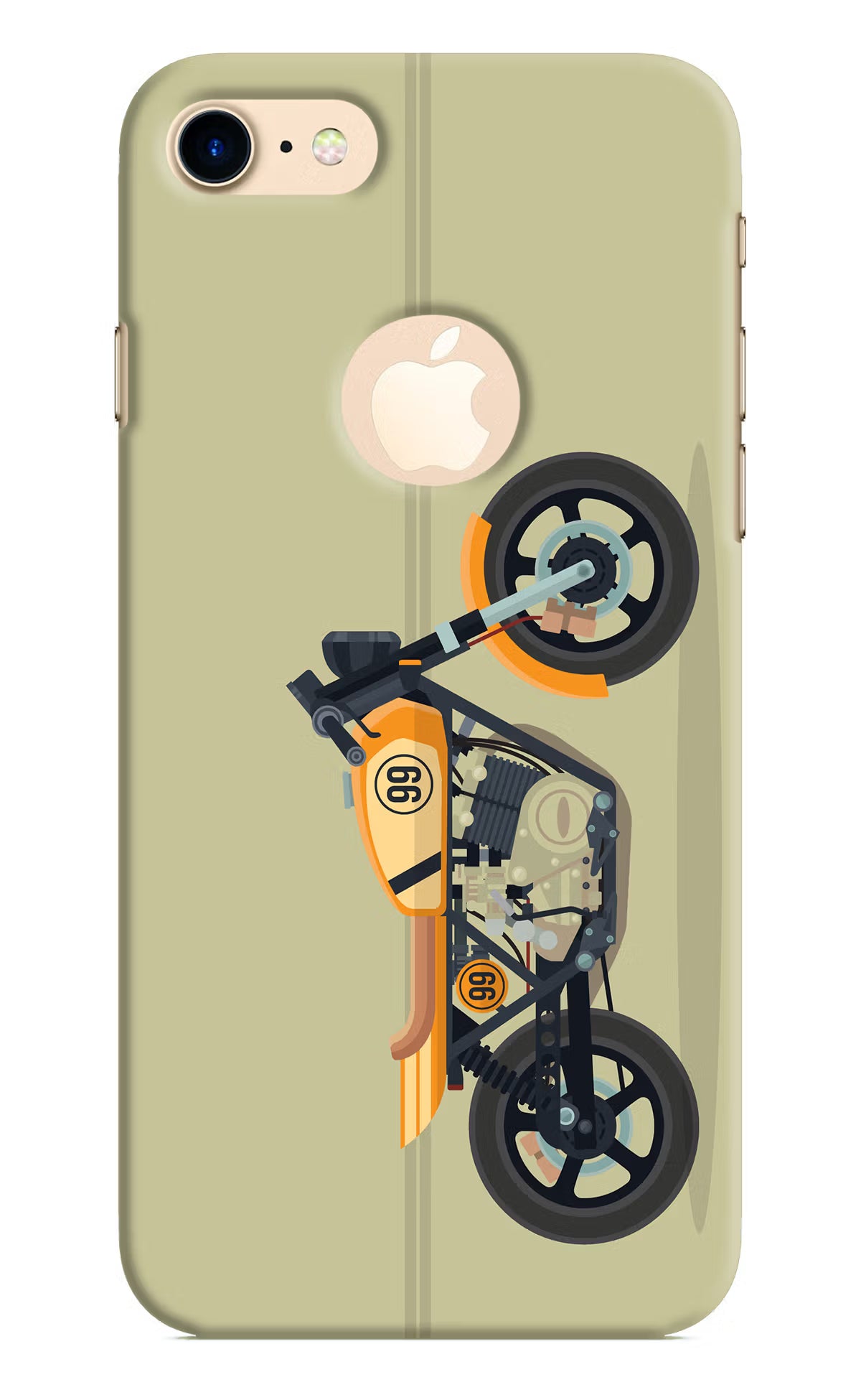 Vertical Speedster iPhone 8 Logocut Back Cover - Vertical Speedster iPhone 8 Logocut Hard Case Back Cover by Casekaro Vertical Speedster iPhone 8 Logocut Hard Case Back Cover by Casekaro