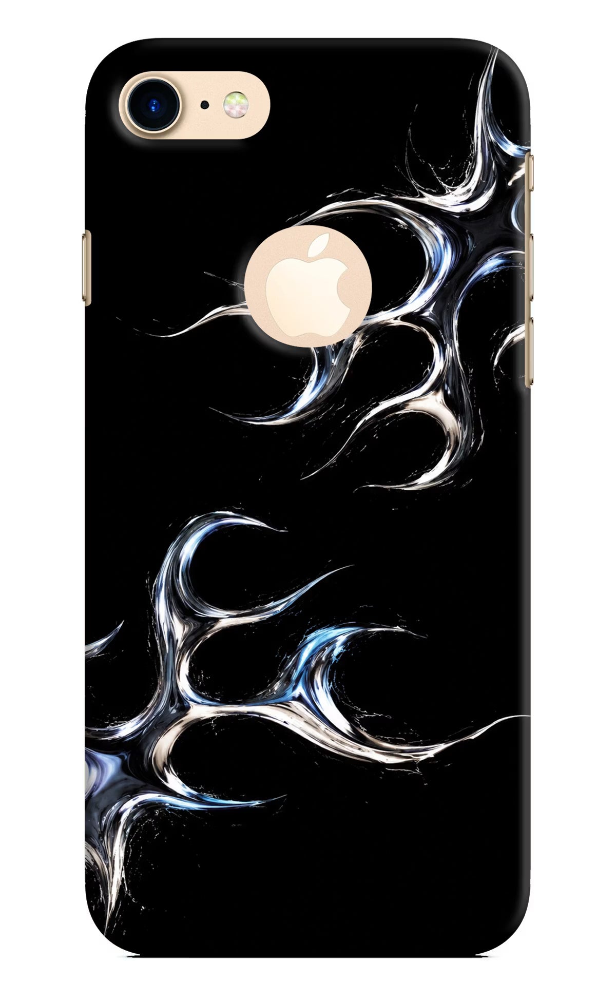 Chrome Tribal iPhone 8 Logocut Back Cover - Chrome Tribal iPhone 8 Logocut Hard Case Back Cover by Casekaro Chrome Tribal iPhone 8 Logocut Hard Case Back Cover by Casekaro
