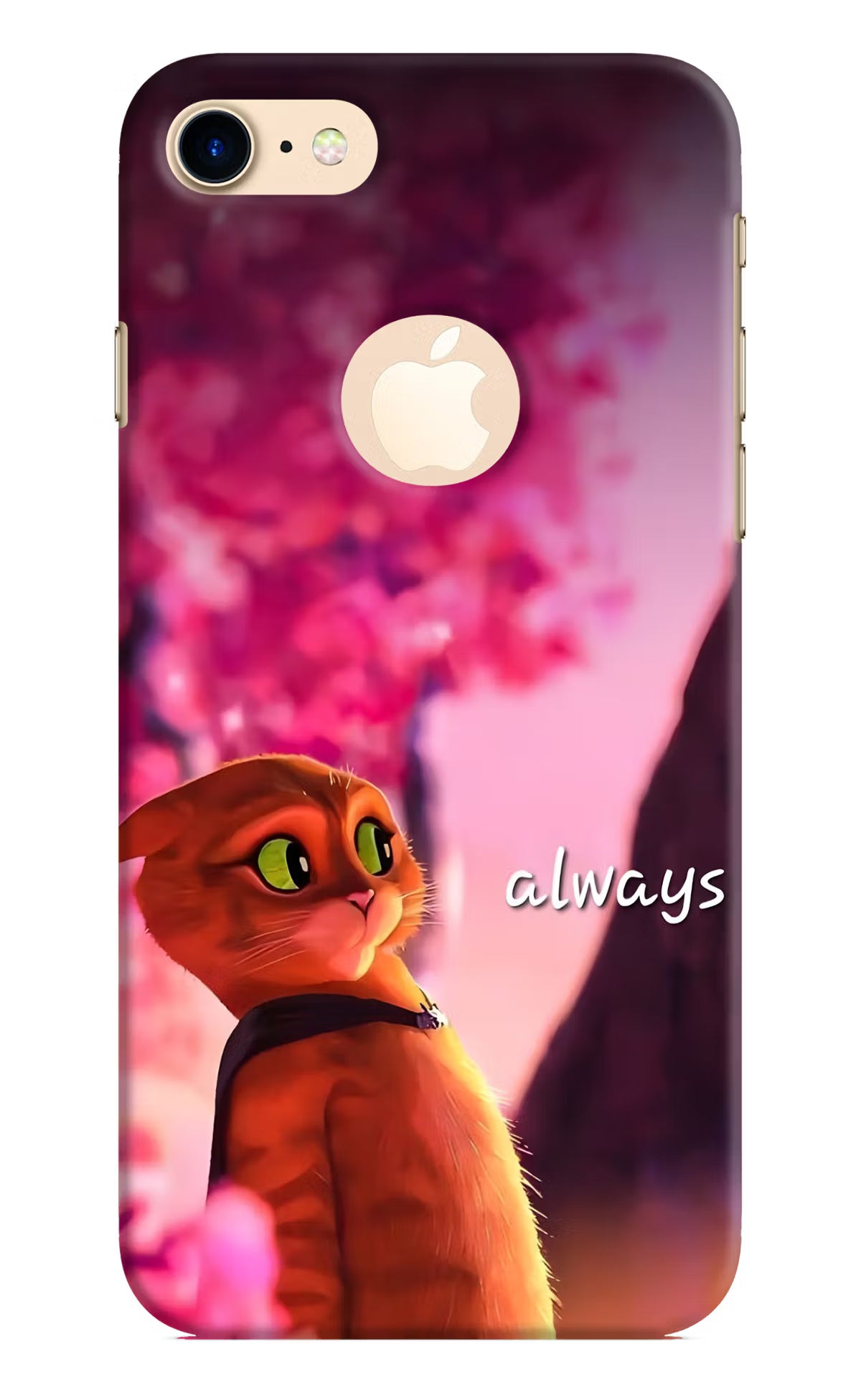 Always Cat iPhone 8 Logocut Back Cover - Always Cat iPhone 8 Logocut Back Cover Always Cat iPhone 8 Logocut Back Cover