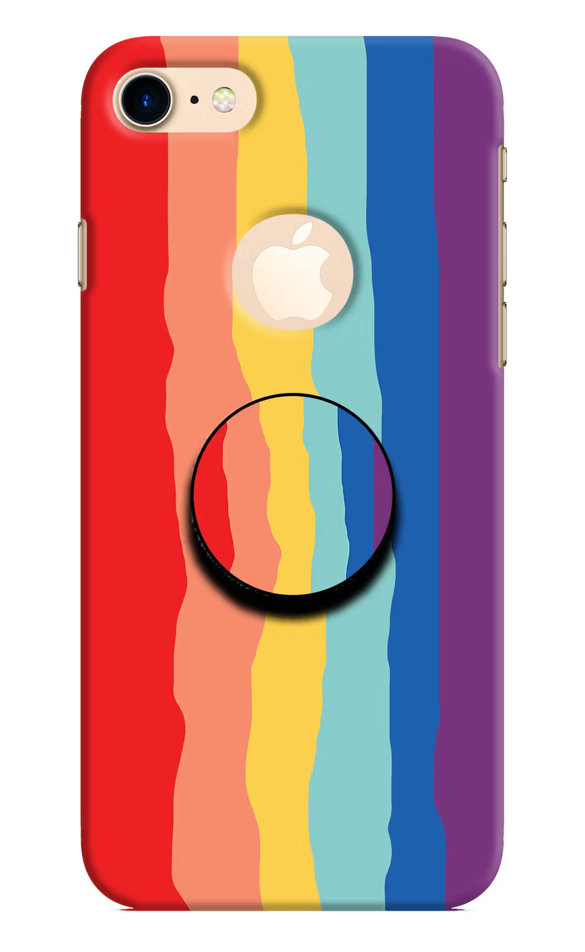 Rainbow iPhone 8 Logocut Pop Case - Rainbow iPhone 8 Logocut Pop Case by Casekaro Rainbow iPhone 8 Logocut Pop Case by Casekaro
