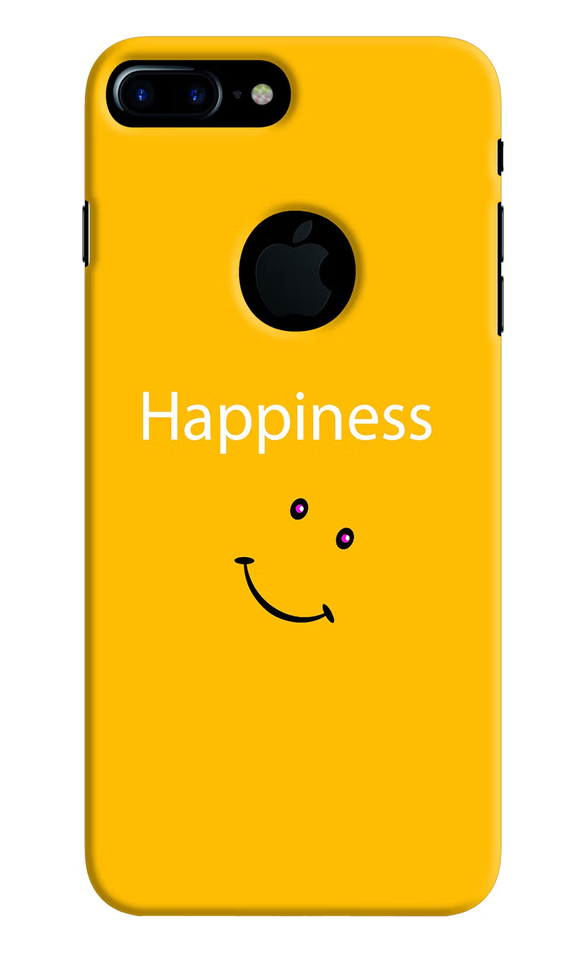 Happiness With Smiley iPhone 7 Plus Logocut Back Cover - Happiness With Smiley iPhone 7 Plus Logocut Hard Case Back Cover by Casekaro Happiness With Smiley iPhone 7 Plus Logocut Hard Case Back Cover by Casekaro