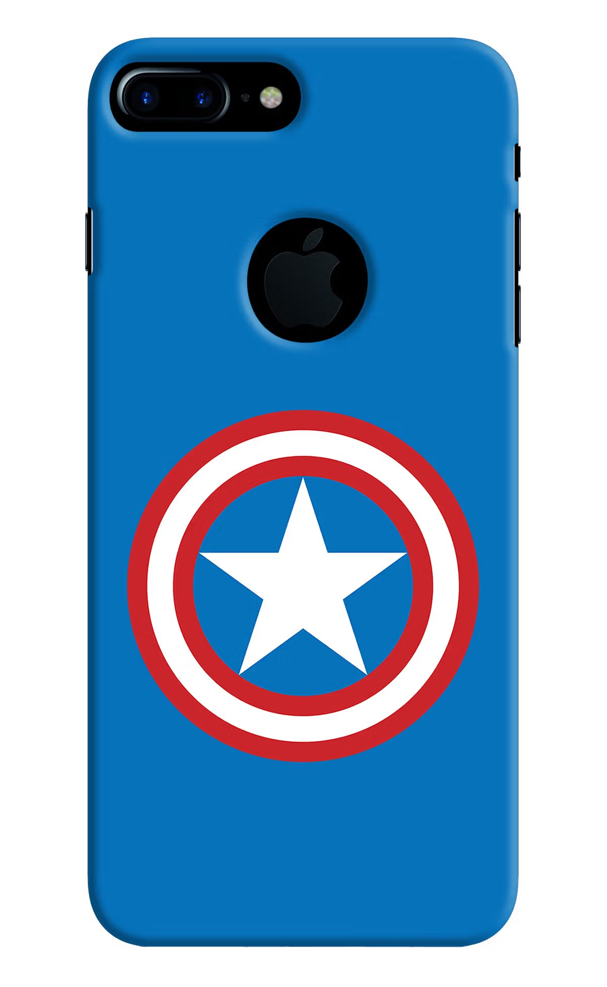 Captain America Logo iPhone 7 Plus Logocut Back Cover - Captain America Logo iPhone 7 Plus Logocut Hard Case Back Cover by Casekaro Captain America Logo iPhone 7 Plus Logocut Hard Case Back Cover by Casekaro